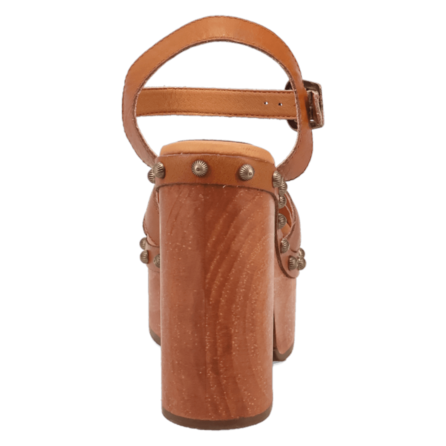 PRODUCT SHOT LOTUS WOODEN SANDAL AT 180 DEGREE BACK ANGLE