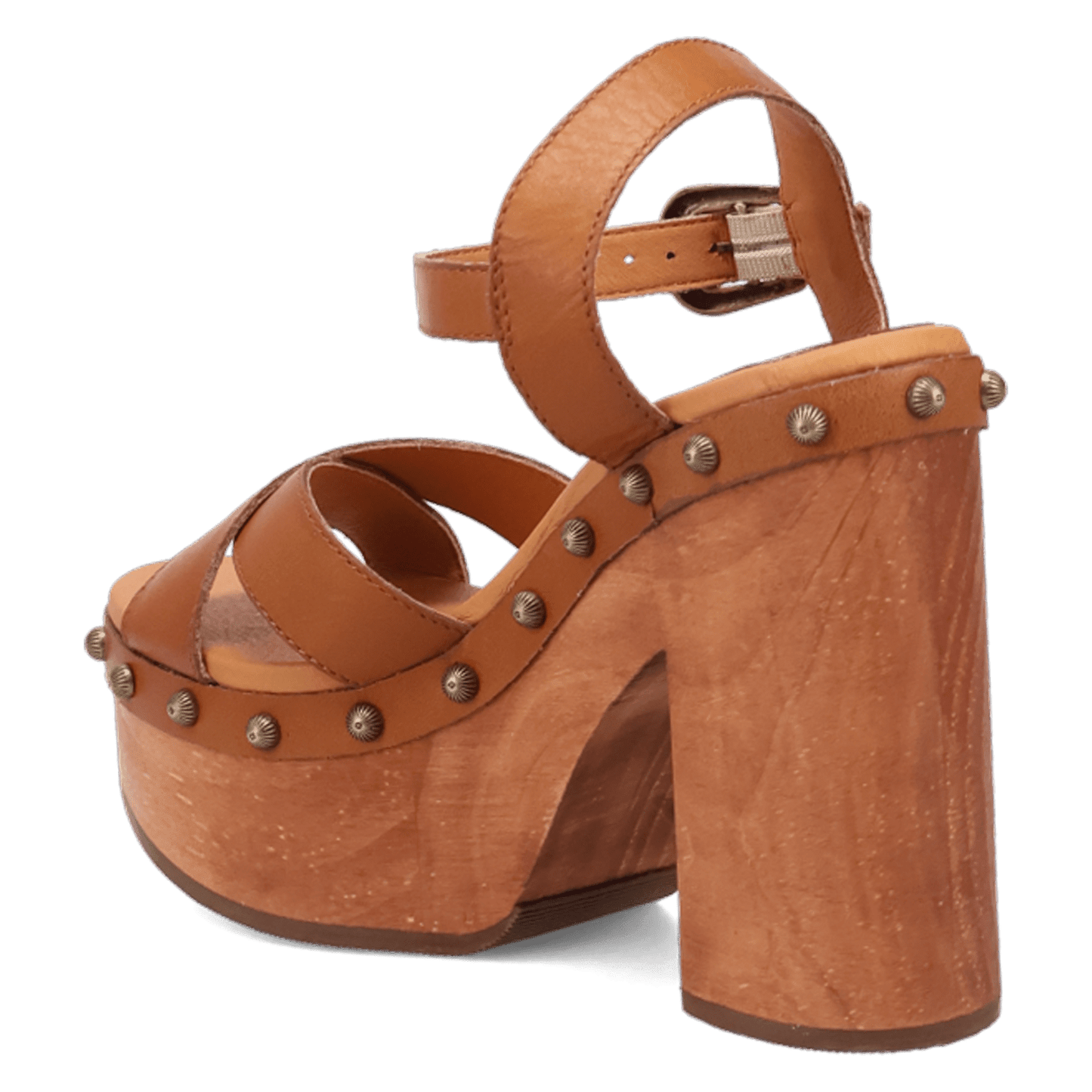 PRODUCT SHOT LOTUS WOODEN SANDAL AT 270 DEGREE ANGLE