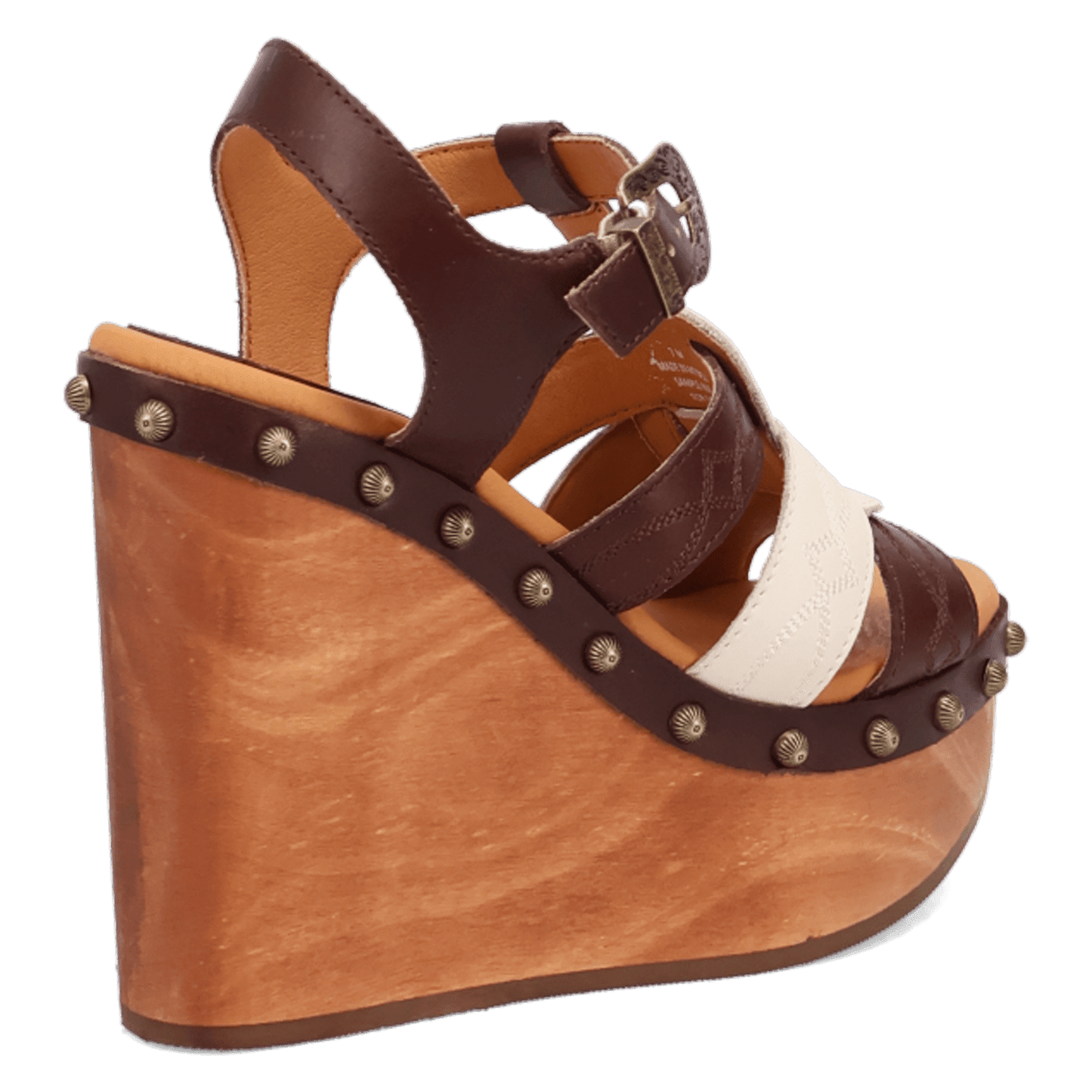 PRODUCT SHOT COSMO WOODEN SANDAL AT 315 DEGREE ANGLE