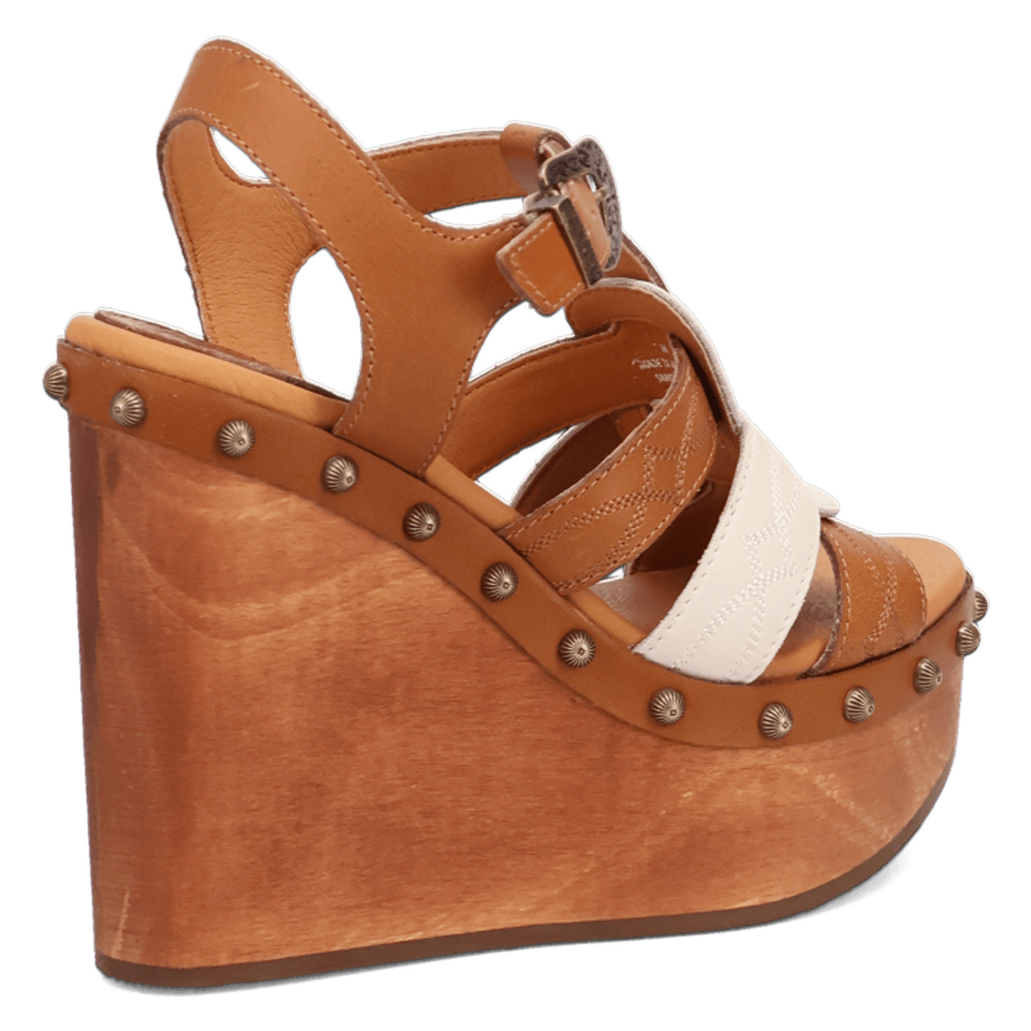 PRODUCT SHOT COSMO WOODEN SANDAL AT 315 DEGREE ANGLE