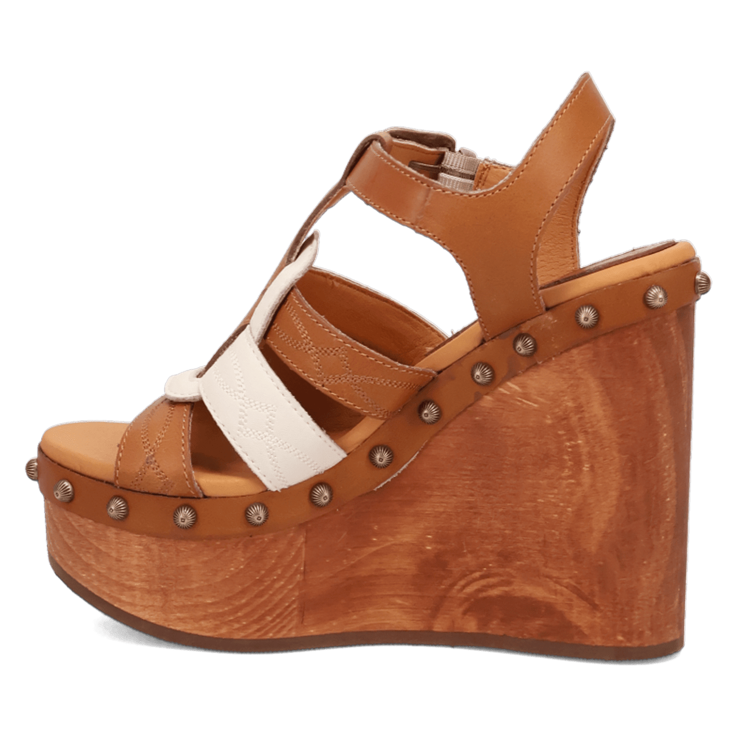 PRODUCT SHOT COSMO WOODEN SANDAL AT 135 DEGREE OUTSIDE ANGLE
