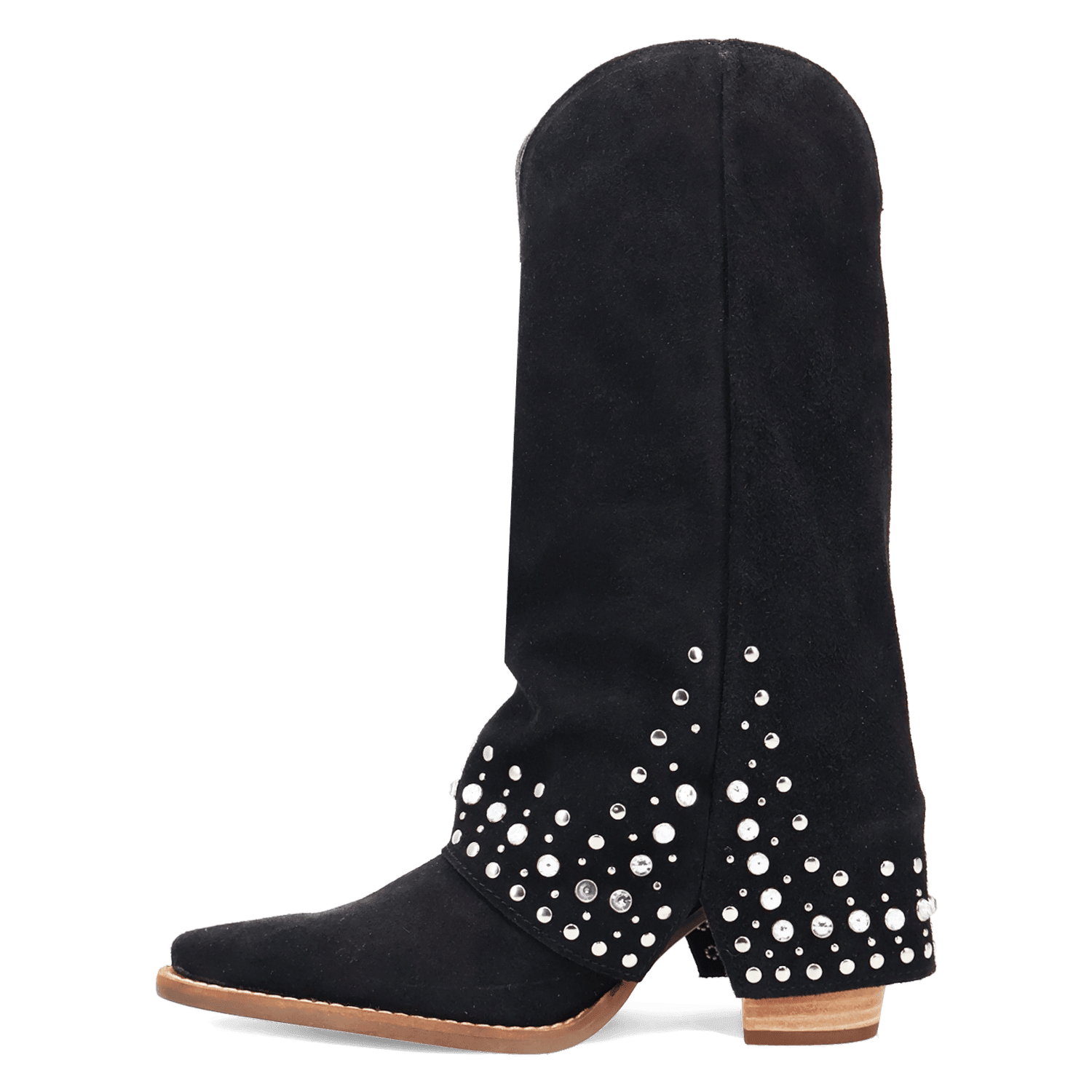 PRODUCT SHOT HOWDY HONEY SUEDE LEATHER BOOT AT 135 DEGREE OUTSIDE ANGLE