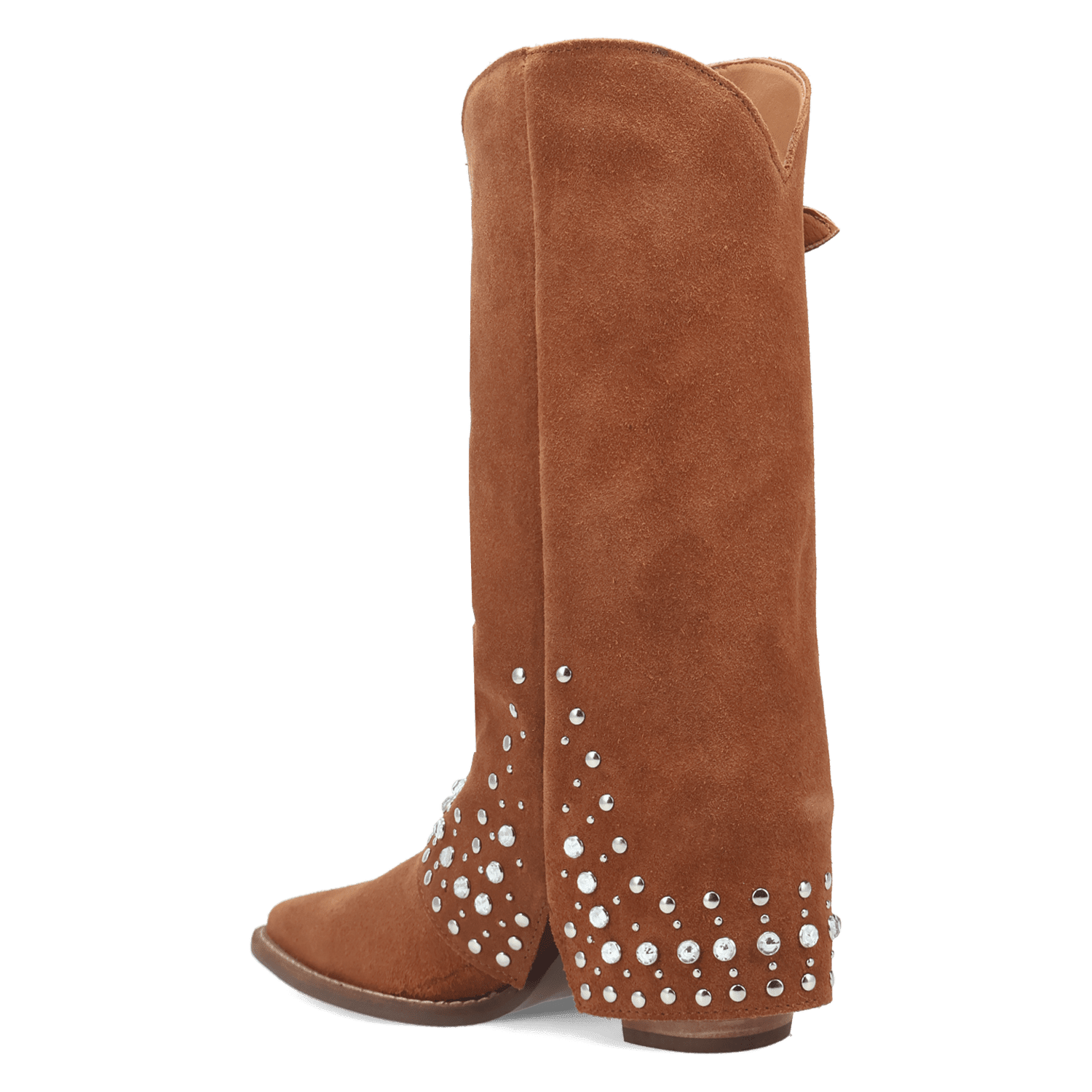 PRODUCT SHOT HOWDY HONEY SUEDE LEATHER BOOT AT 270 DEGREE ANGLE