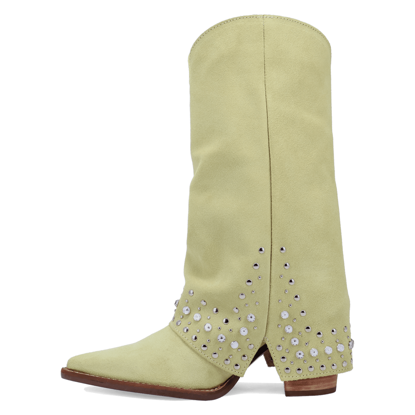 PRODUCT SHOT HOWDY HONEY SUEDE LEATHER BOOT AT 135 DEGREE OUTSIDE ANGLE