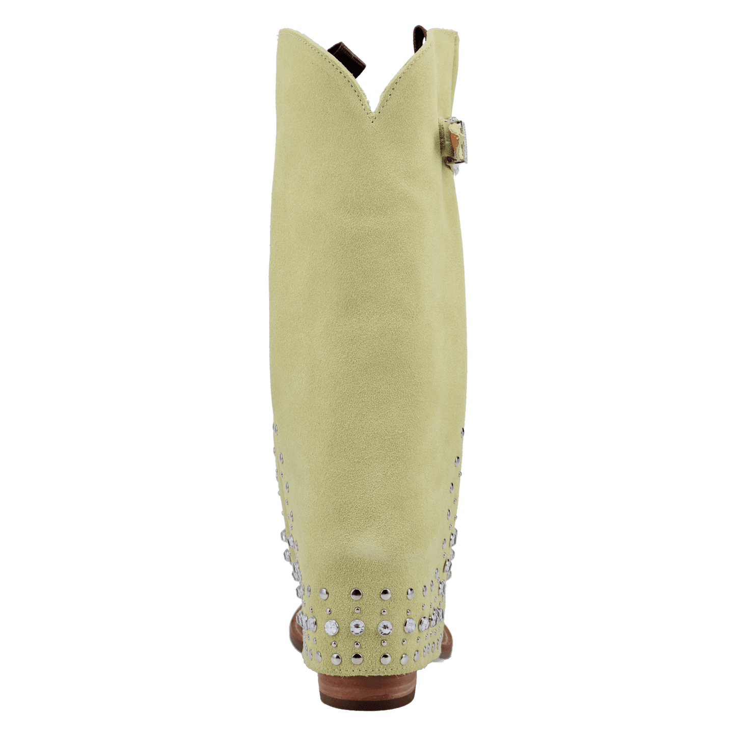 PRODUCT SHOT HOWDY HONEY SUEDE LEATHER BOOT AT 180 DEGREE BACK ANGLE