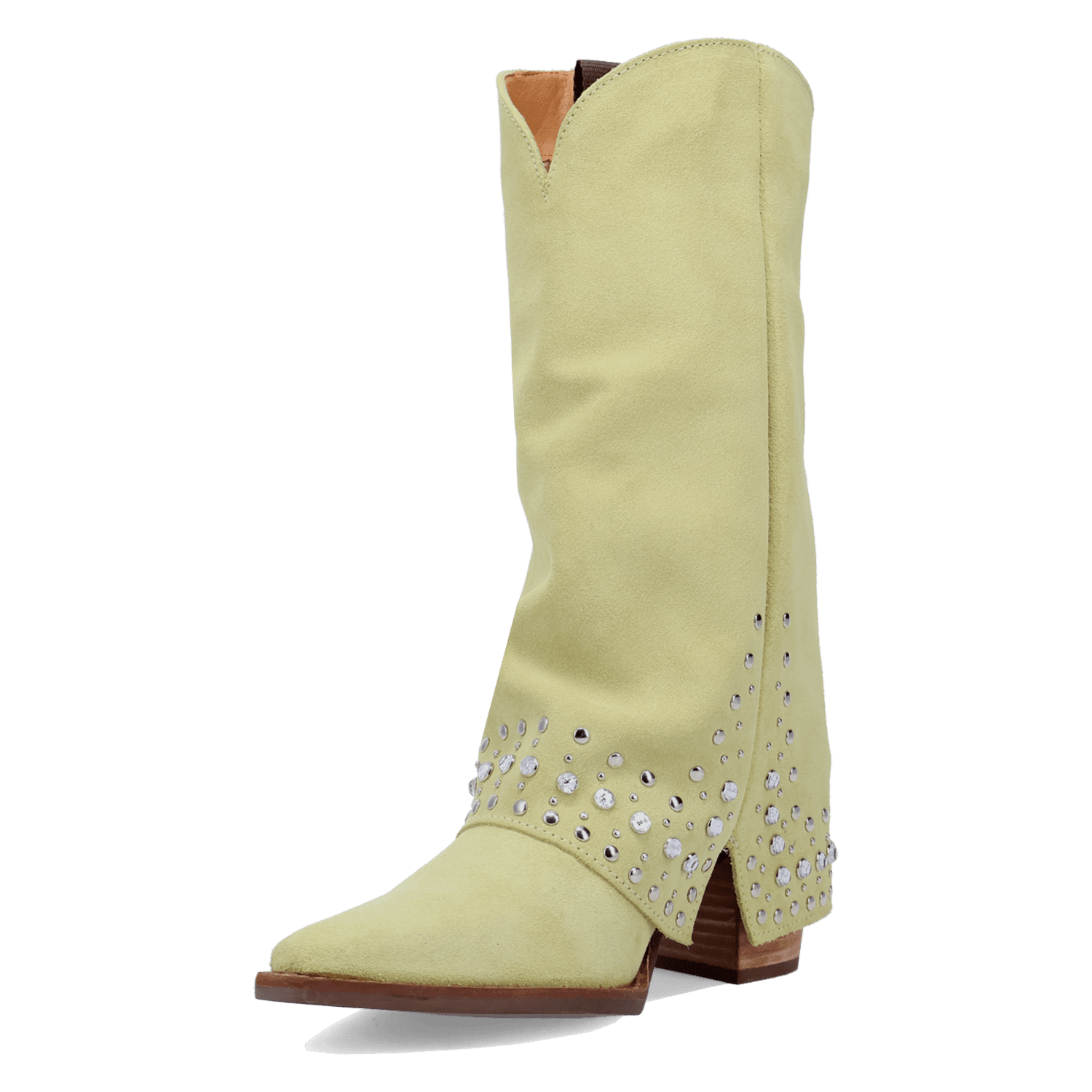 PRODUCT SHOT HOWDY HONEY SUEDE LEATHER BOOT AT 225 DEGREE ANGLE