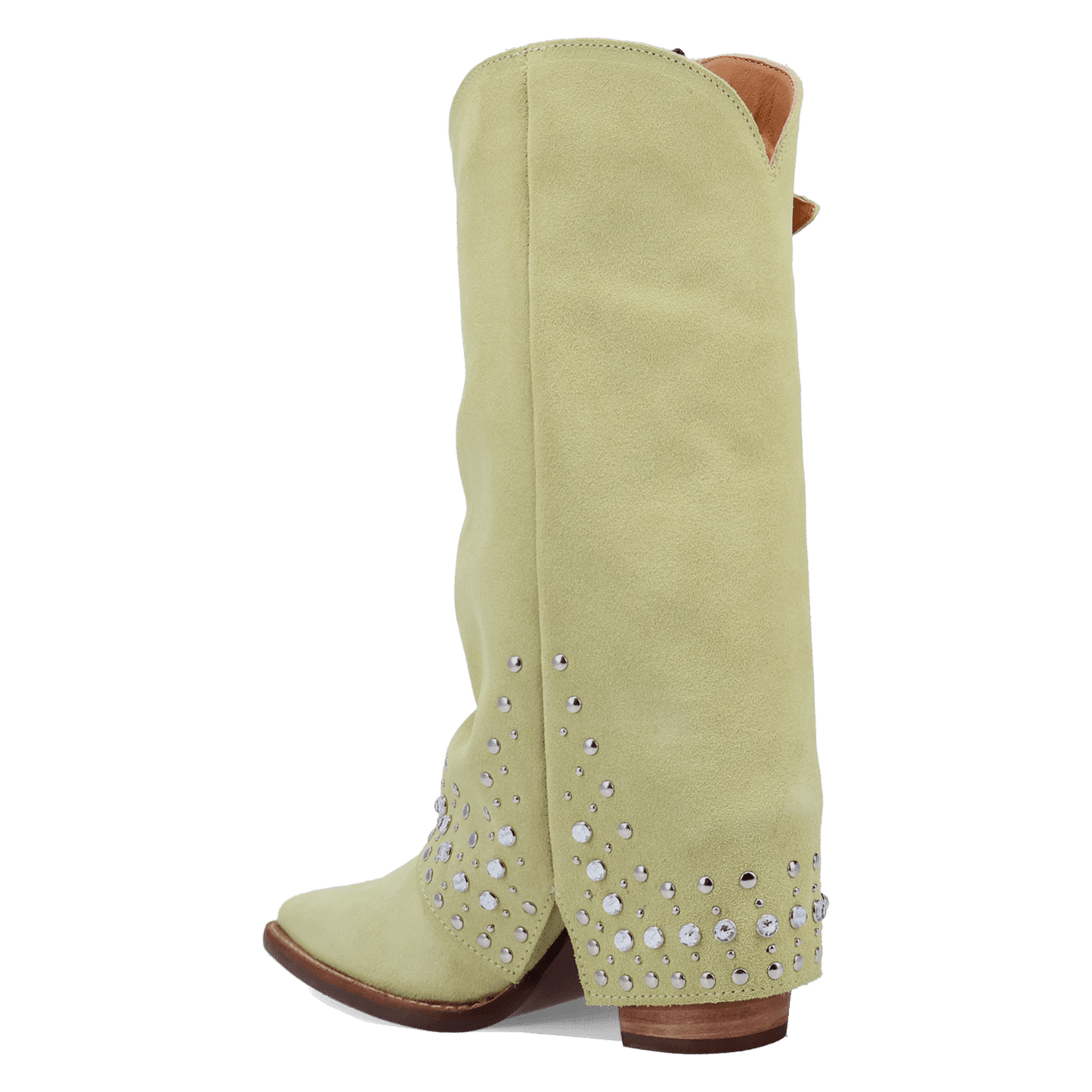 PRODUCT SHOT HOWDY HONEY SUEDE LEATHER BOOT AT 270 DEGREE ANGLE