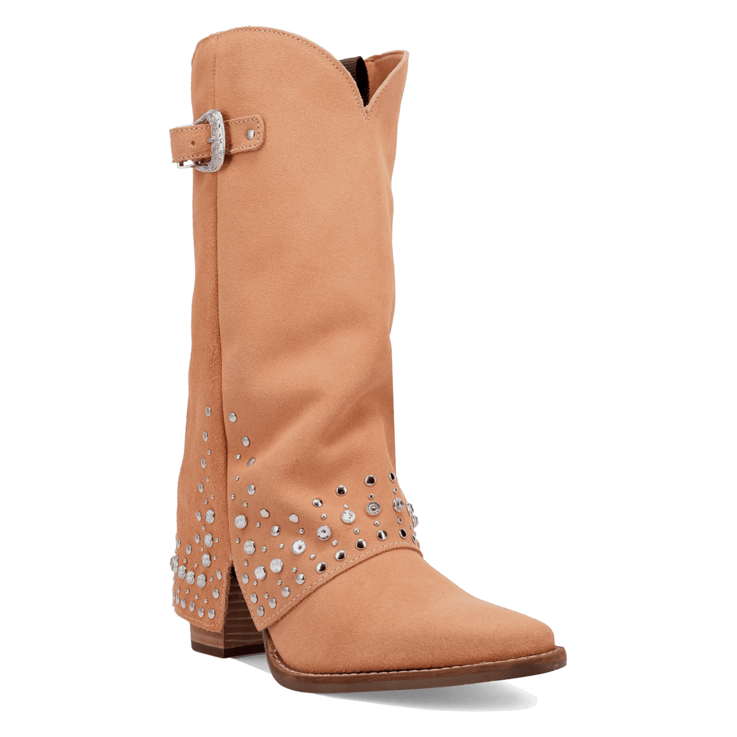 PRODUCT SHOT HOWDY HONEY SUEDE LEATHER BOOT AT 45 DEGREE ANGLE