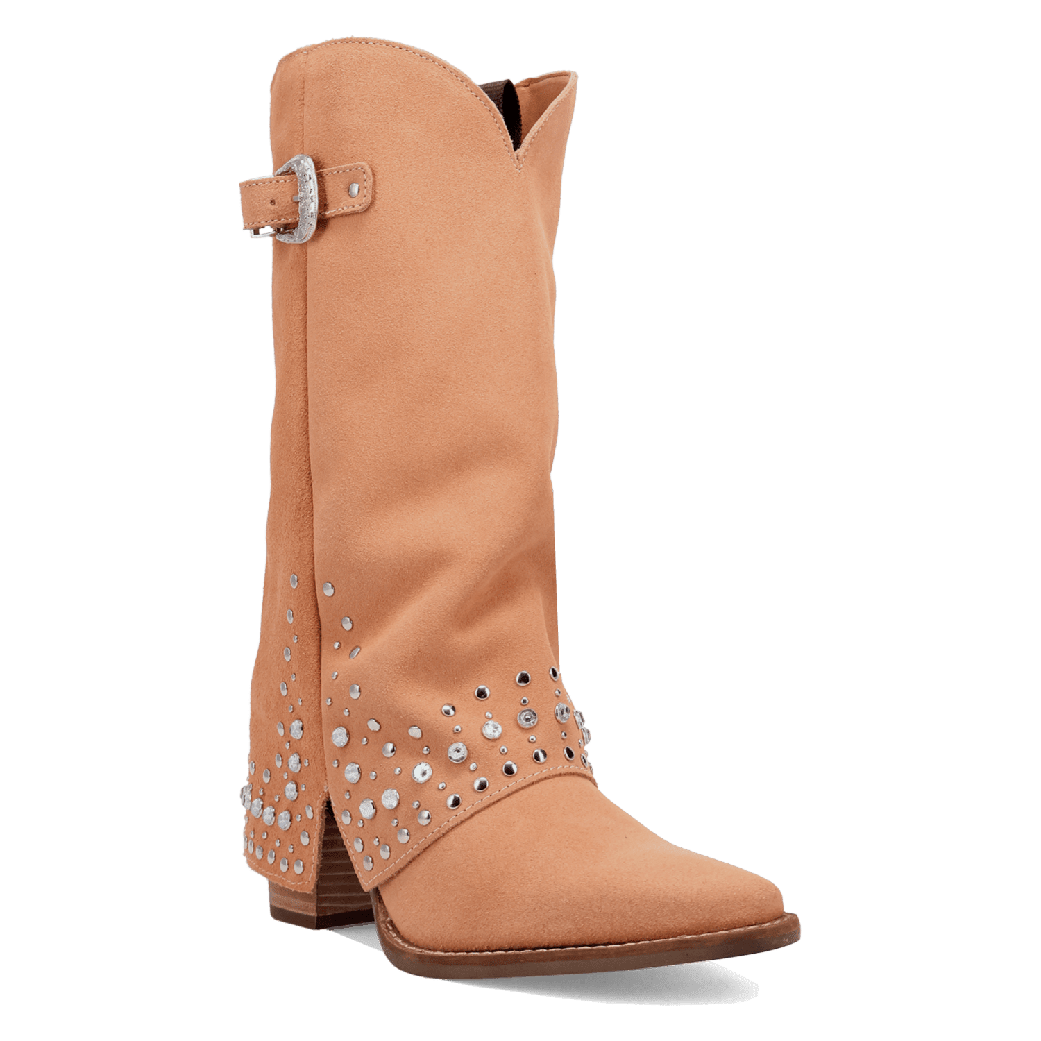 PRODUCT SHOT HOWDY HONEY SUEDE LEATHER BOOT AT 45 DEGREE ANGLE