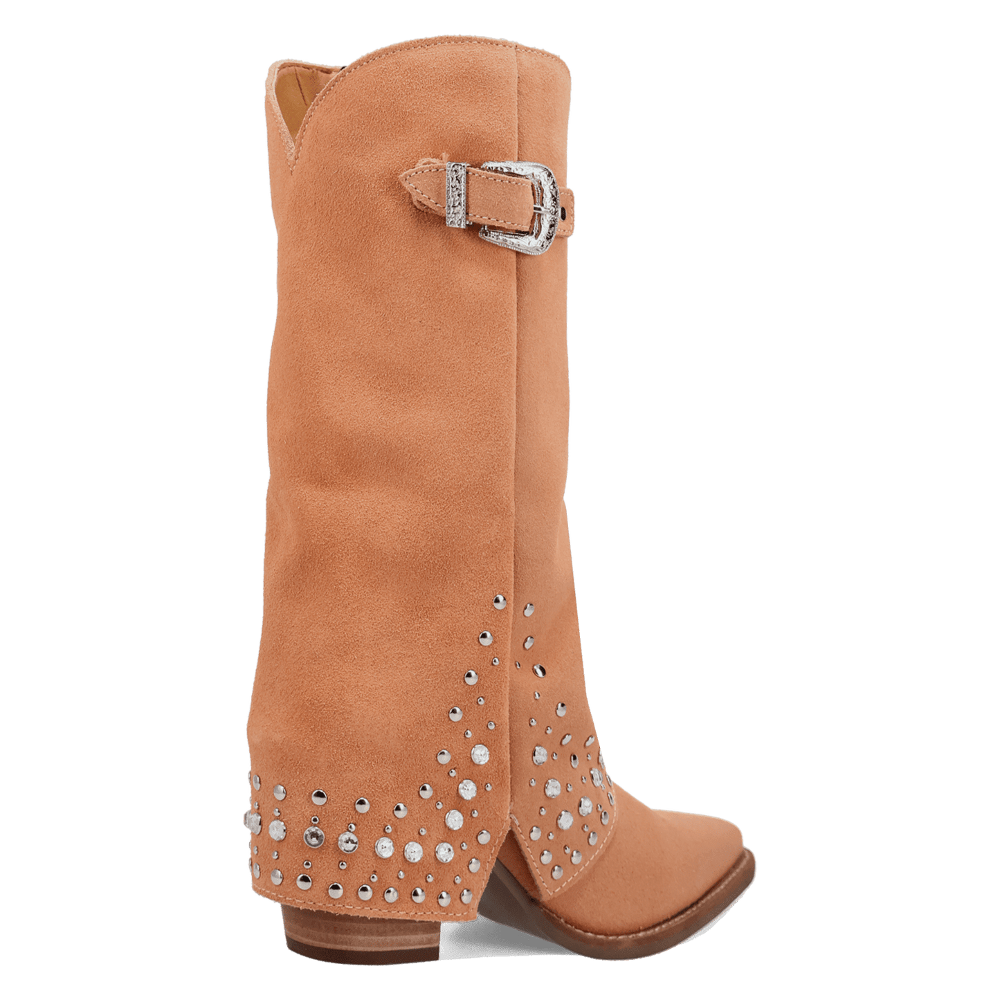 PRODUCT SHOT HOWDY HONEY SUEDE LEATHER BOOT AT 315 DEGREE ANGLE