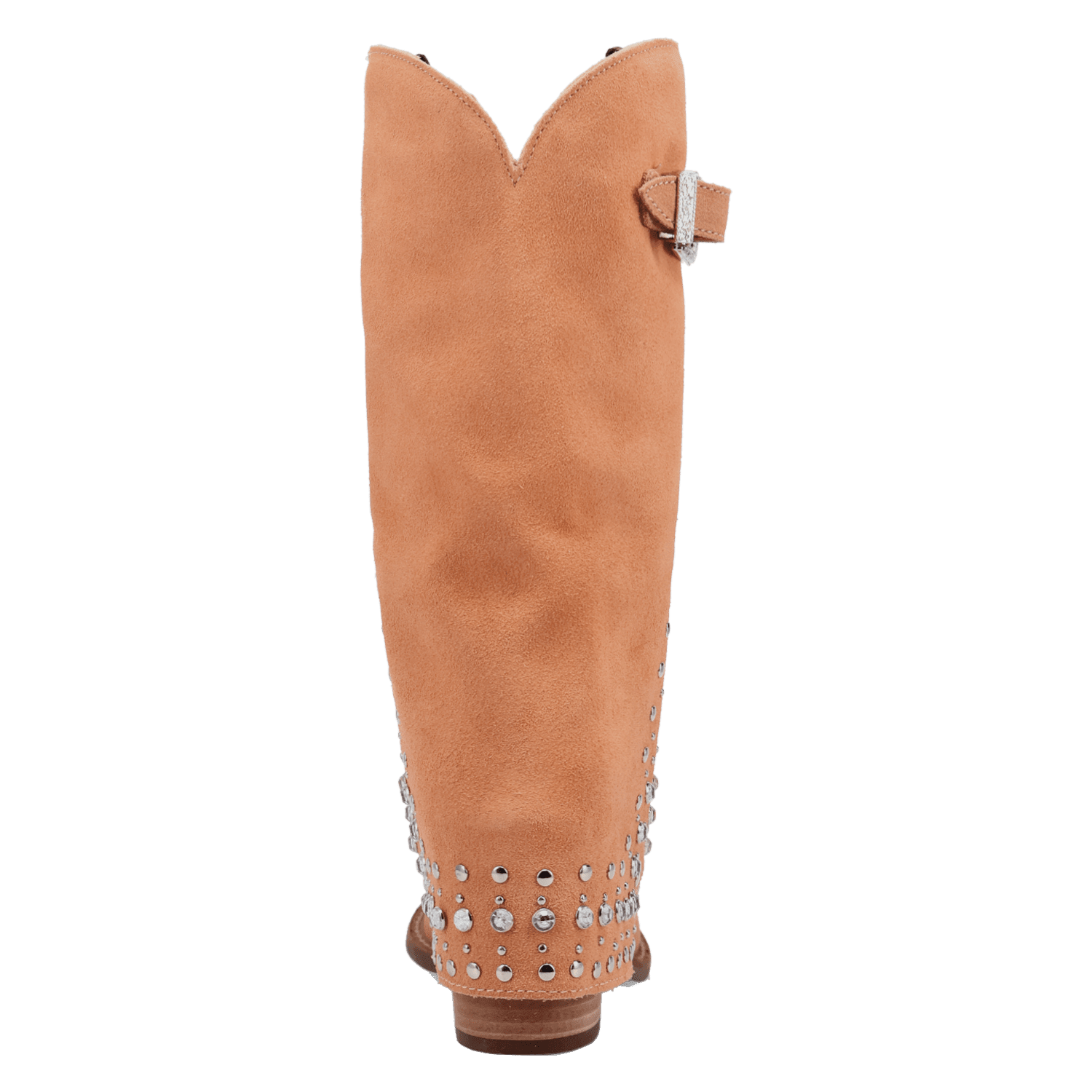 PRODUCT SHOT HOWDY HONEY SUEDE LEATHER BOOT AT 180 DEGREE BACK ANGLE