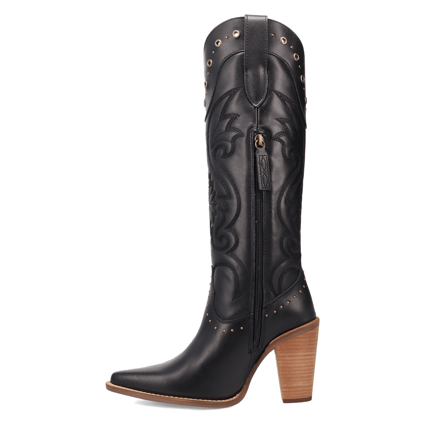 PRODUCT SHOT ROCK N' REBEL LEATHER BOOT AT 135 DEGREE OUTSIDE ANGLE