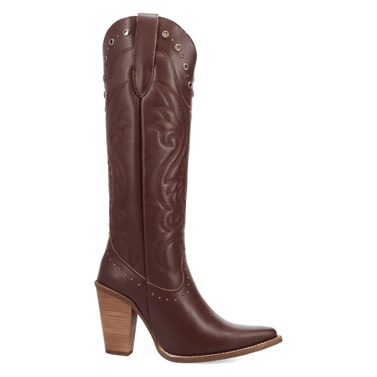 PRODUCT SHOT ROCK N' REBEL LEATHER BOOT AT 90 DEGREE INSIDE ANGLE