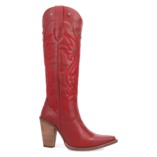 PRODUCT SHOT ROCK N' REBEL LEATHER BOOT AT 90 DEGREE INSIDE ANGLE