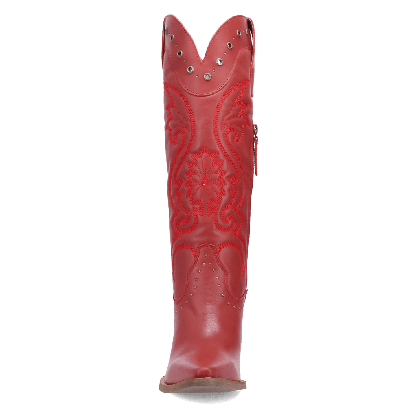 PRODUCT SHOT ROCK N' REBEL LEATHER BOOT AT FRONT ANGLE