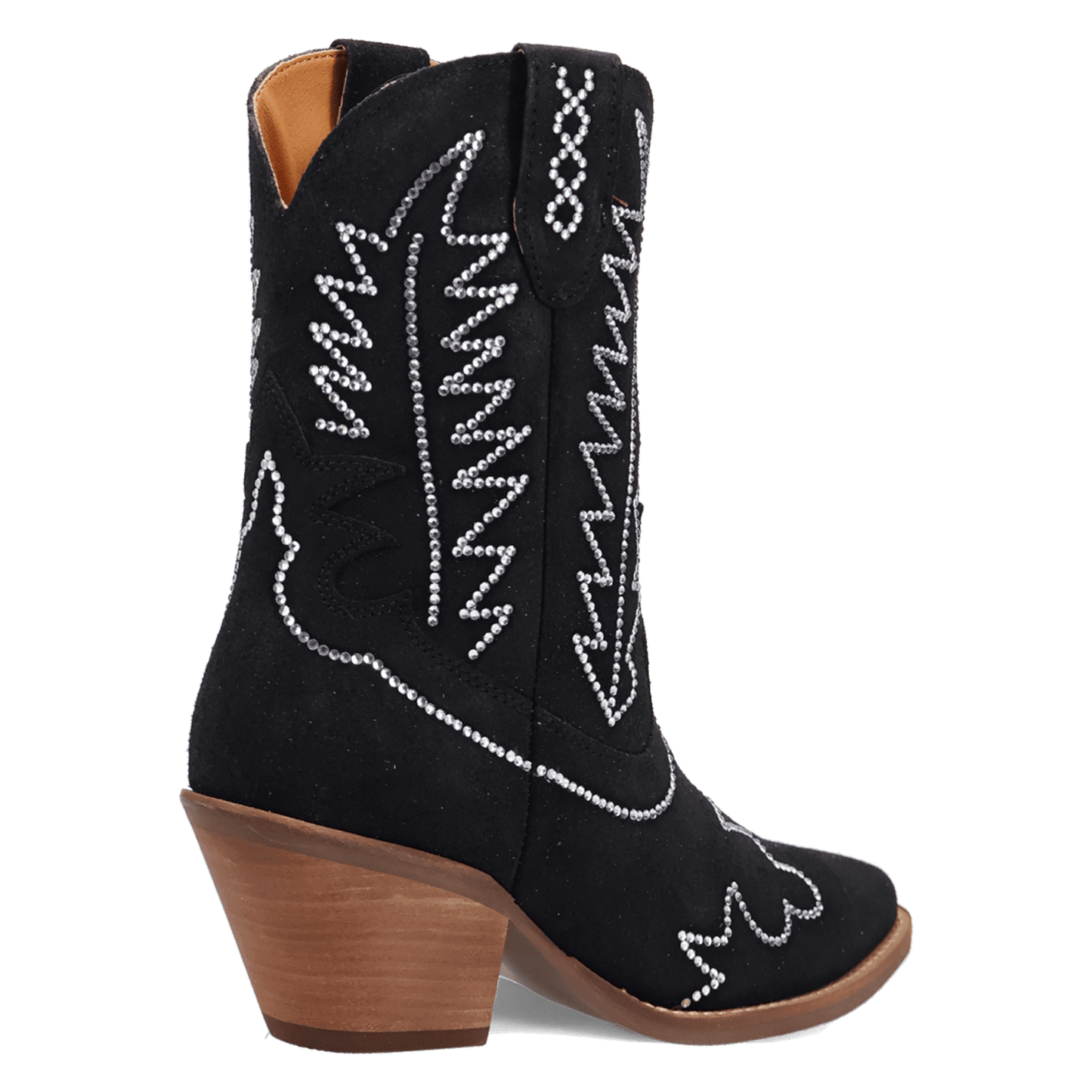 PRODUCT SHOT TINY PONY SUEDE LEATHER BOOTIE AT 315 DEGREE ANGLE