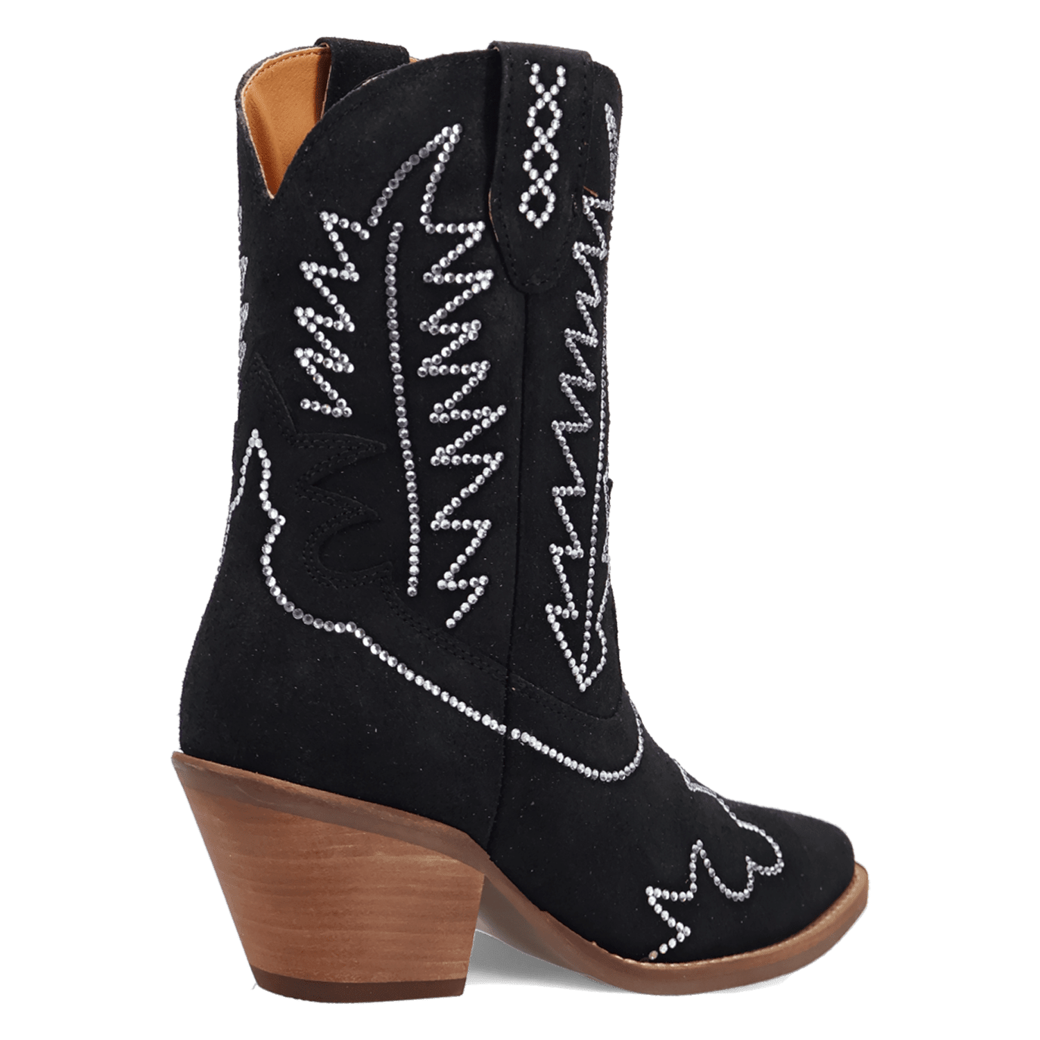 PRODUCT SHOT TINY PONY SUEDE LEATHER BOOTIE AT 315 DEGREE ANGLE