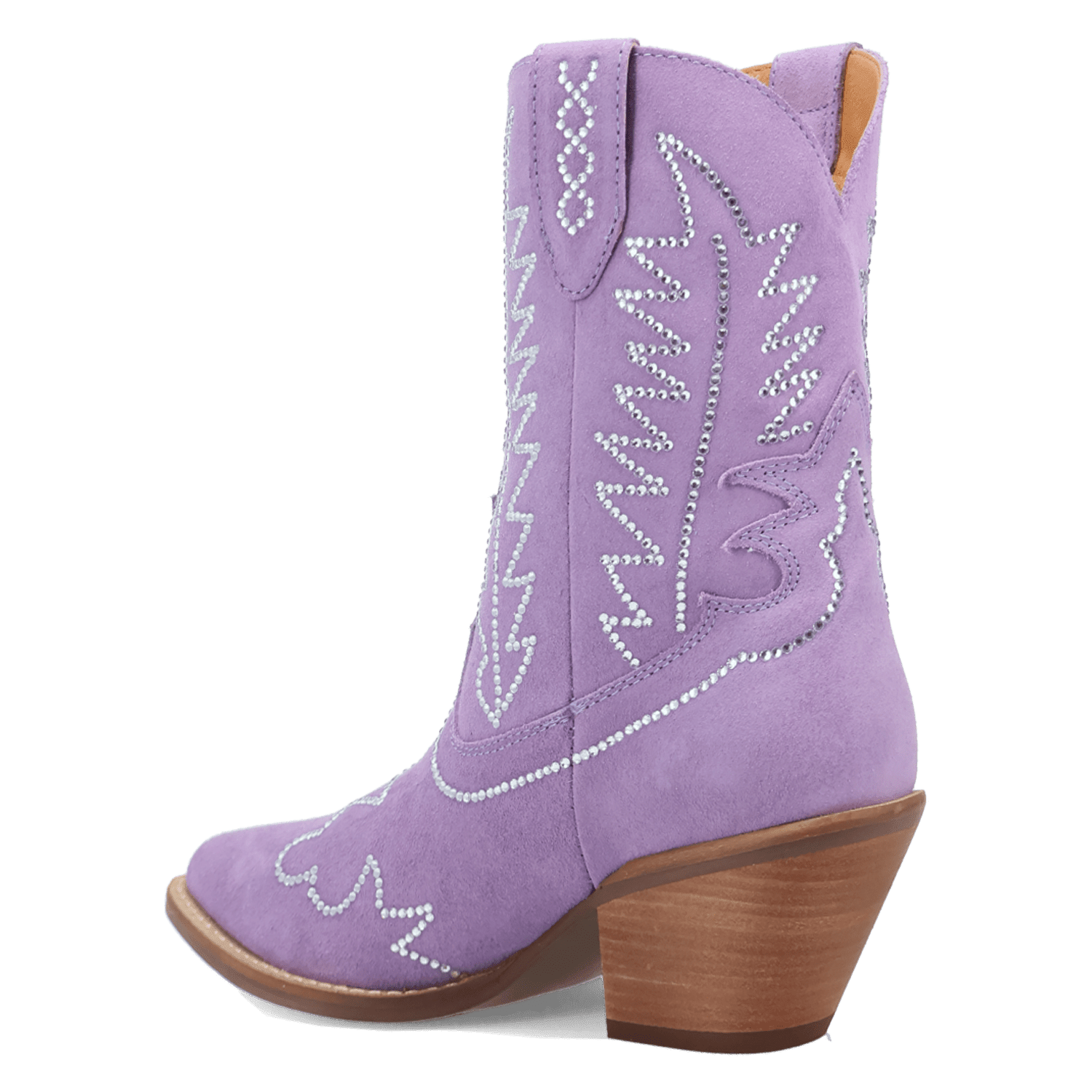 PRODUCT SHOT TINY PONY SUEDE LEATHER BOOTIE AT 270 DEGREE ANGLE