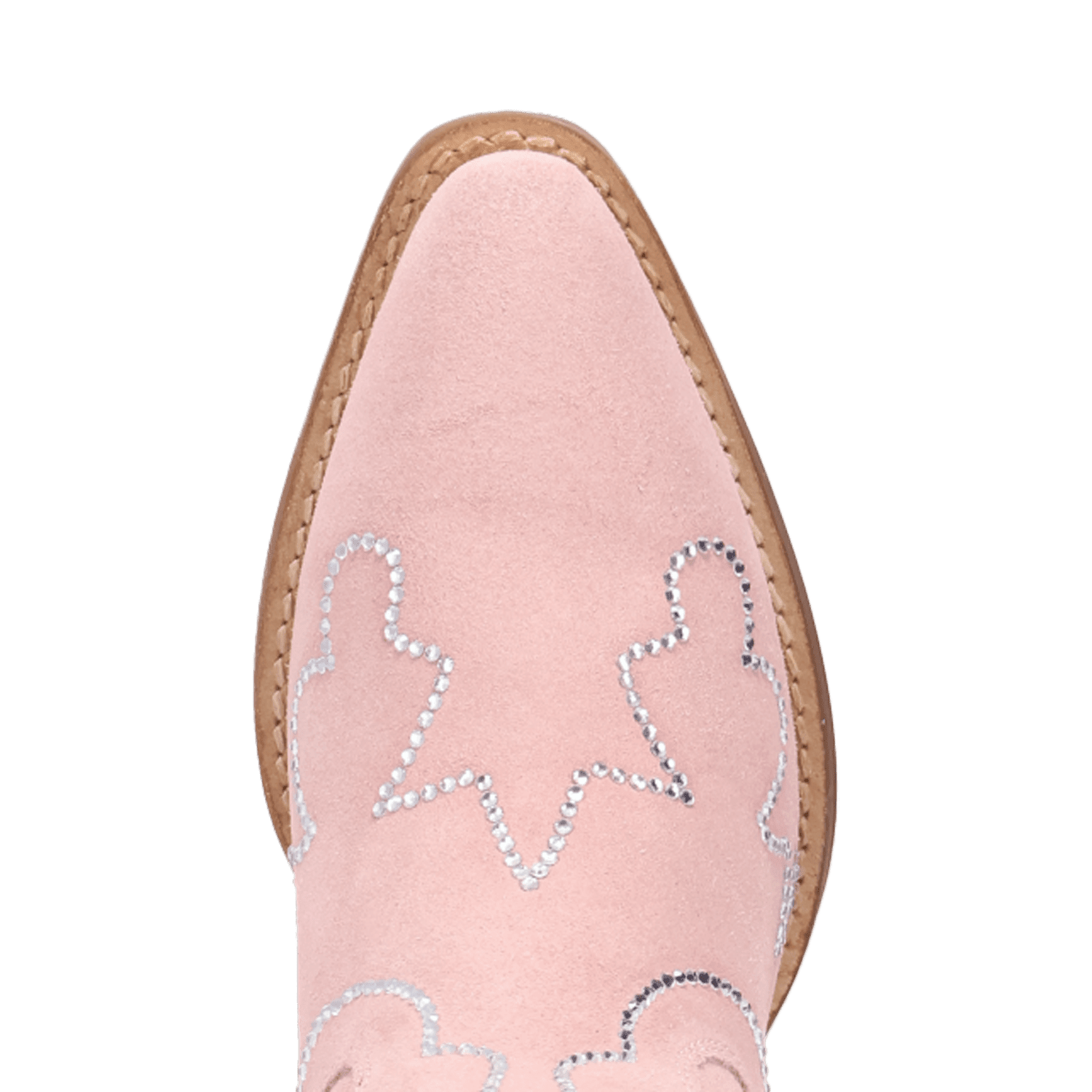 PRODUCT SHOT TINY PONY SUEDE LEATHER BOOTIE AT TOE ANGLE