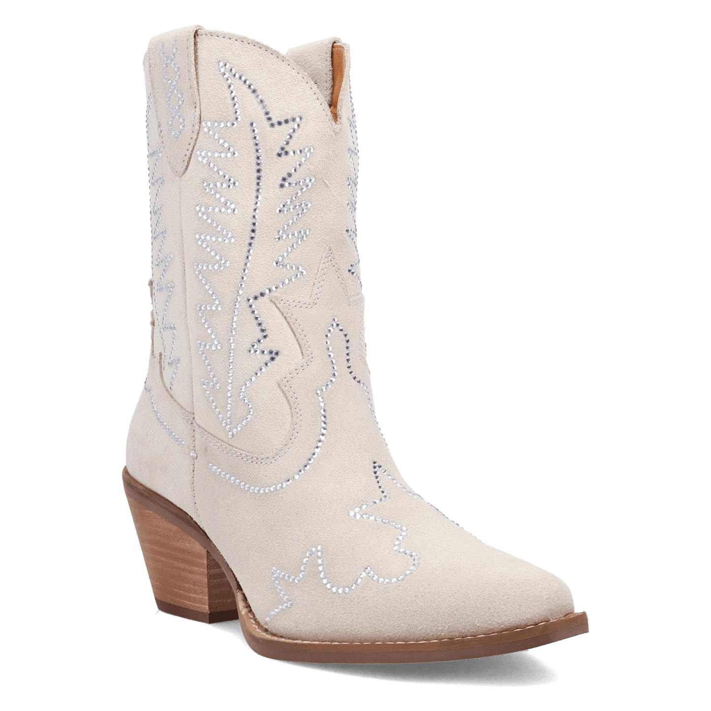 PRODUCT SHOT TINY PONY SUEDE LEATHER BOOTIE AT 45 DEGREE ANGLE