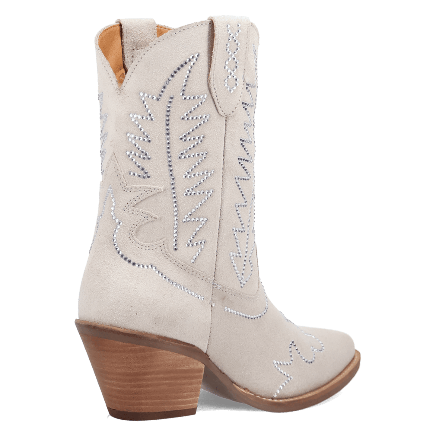 PRODUCT SHOT TINY PONY SUEDE LEATHER BOOTIE AT 315 DEGREE ANGLE