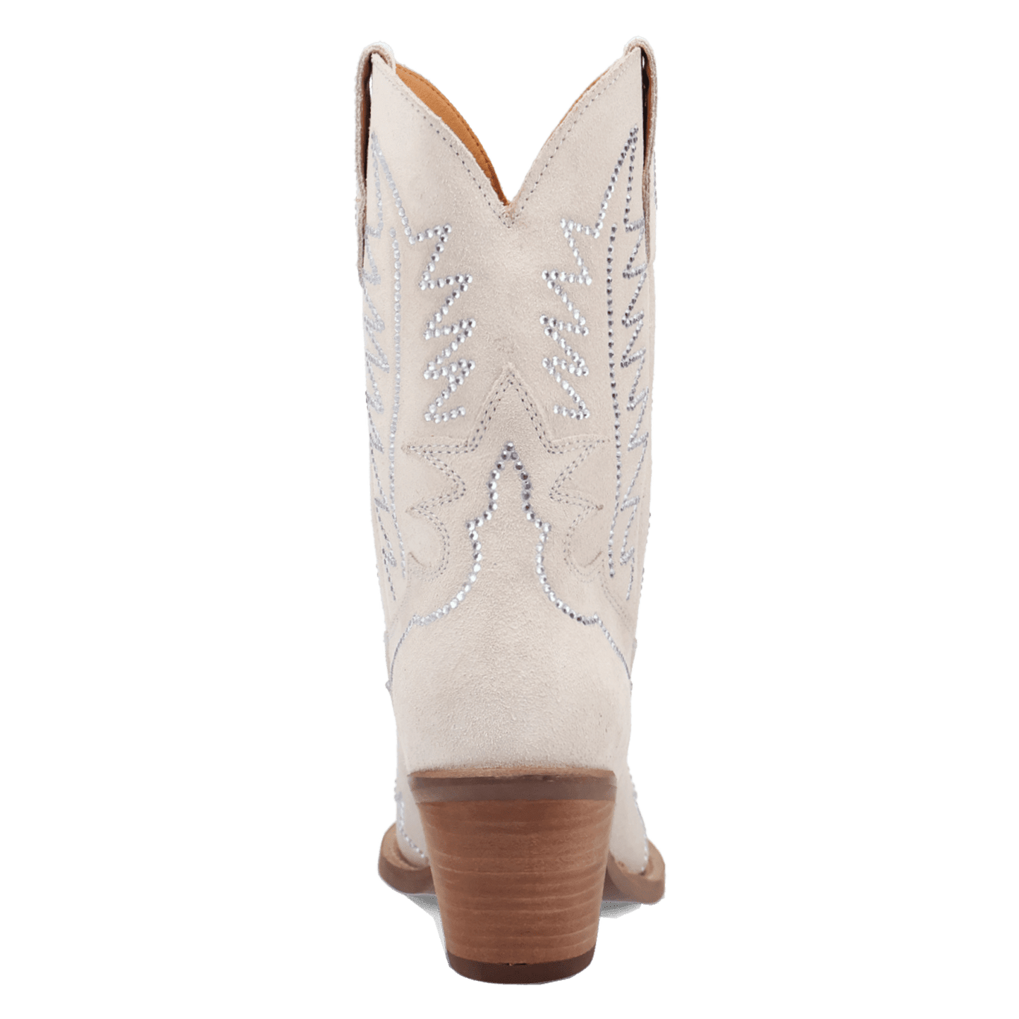 PRODUCT SHOT TINY PONY SUEDE LEATHER BOOTIE AT 180 DEGREE BACK ANGLE