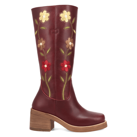 PRODUCT SHOT BLOOM LEATHER BOOT AT 90 DEGREE INSIDE ANGLE