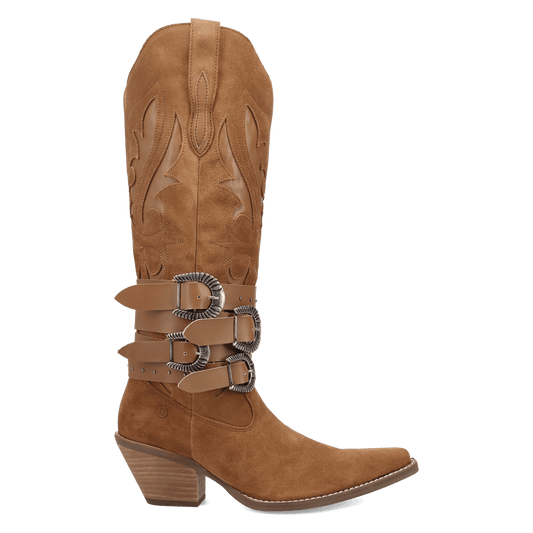 PRODUCT SHOT BUCK WILD SUEDE LEATHER BOOT AT 90 DEGREE INSIDE ANGLE