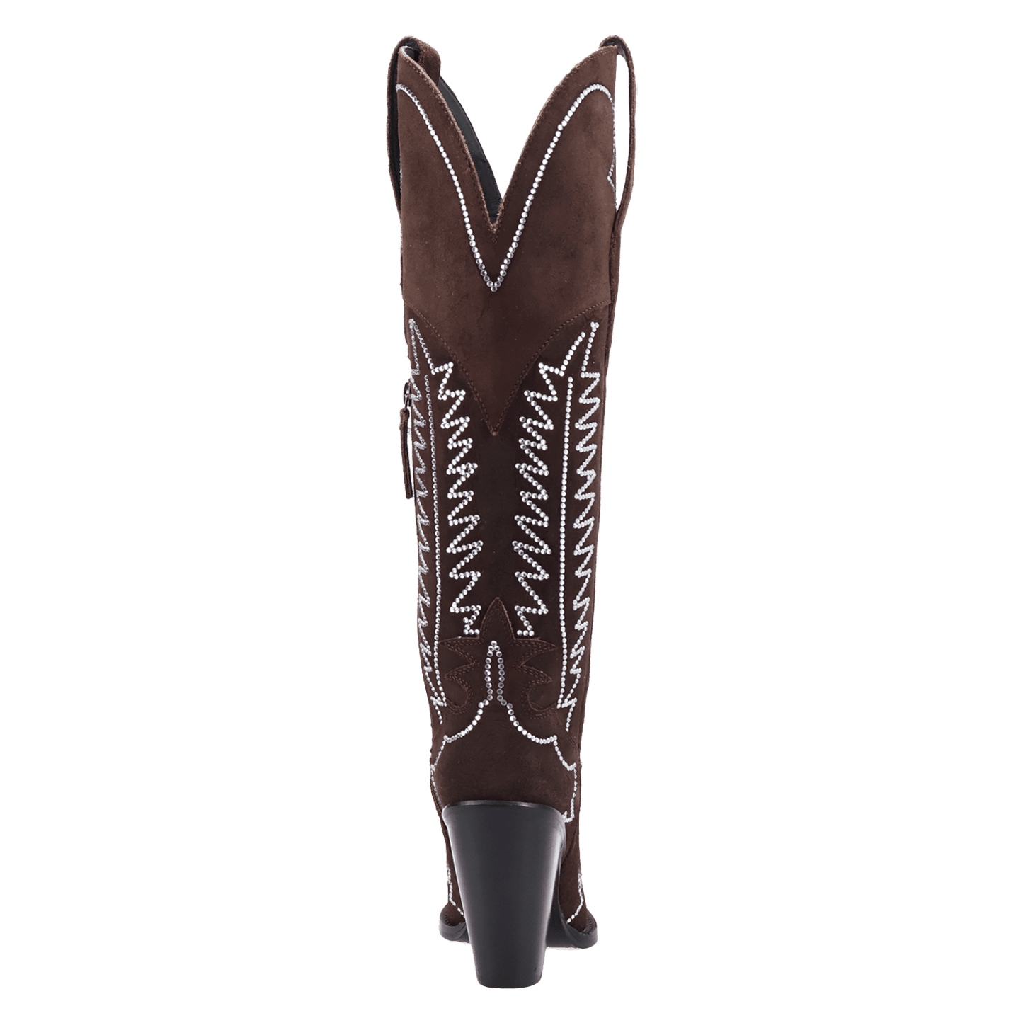 PRODUCT SHOT DOUBLE TAKE SUEDE LEATHER BOOT AT 180 DEGREE BACK ANGLE