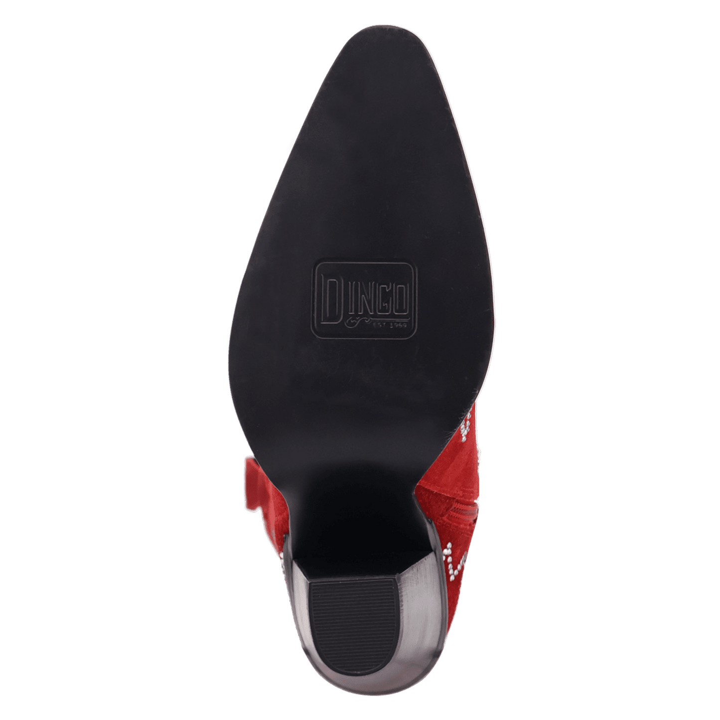 PRODUCT SHOT DOUBLE TAKE SUEDE LEATHER BOOT AT OUTSOLE ANGLE