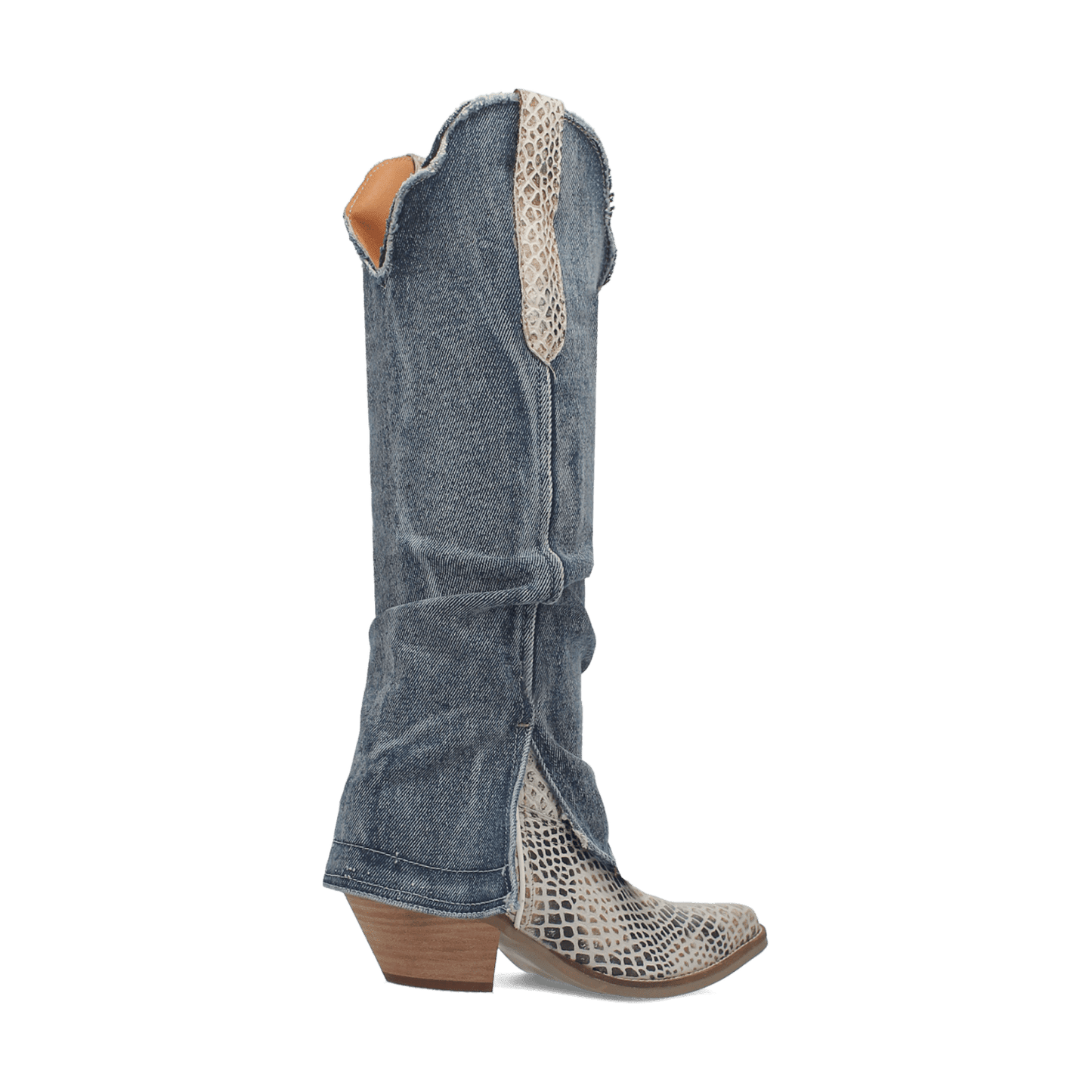 PRODUCT SHOT SHABBY LEATHER BOOT AT 315 DEGREE ANGLE