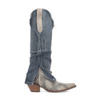 PRODUCT SHOT SHABBY LEATHER BOOT AT 90 DEGREE INSIDE ANGLE