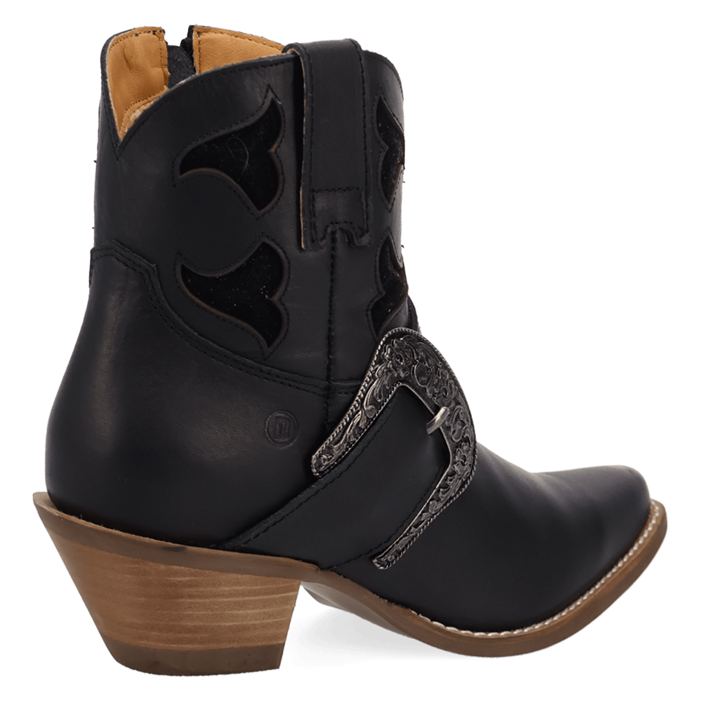 PRODUCT SHOT SADDLE UP LEATHER BOOTIE AT 315 DEGREE ANGLE