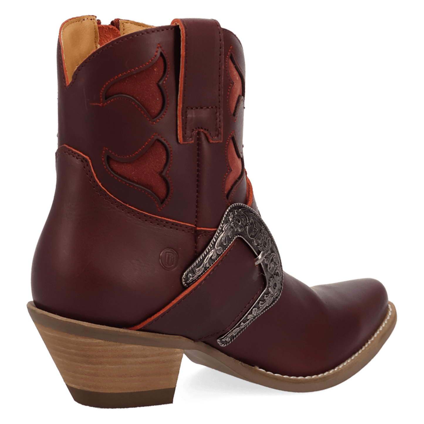 PRODUCT SHOT SADDLE UP LEATHER BOOTIE AT 315 DEGREE ANGLE