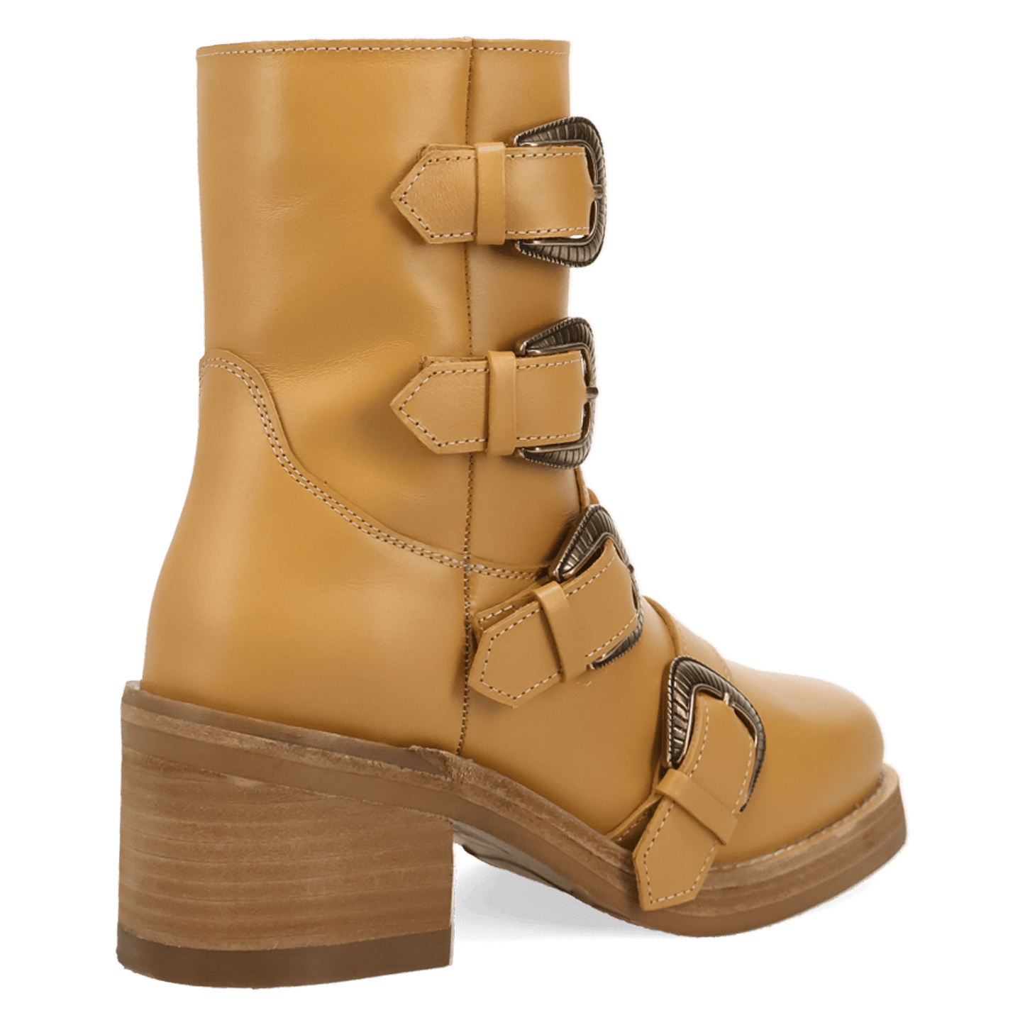 PRODUCT SHOT TOPANGA LEATHER BOOTIE AT 315 DEGREE ANGLE
