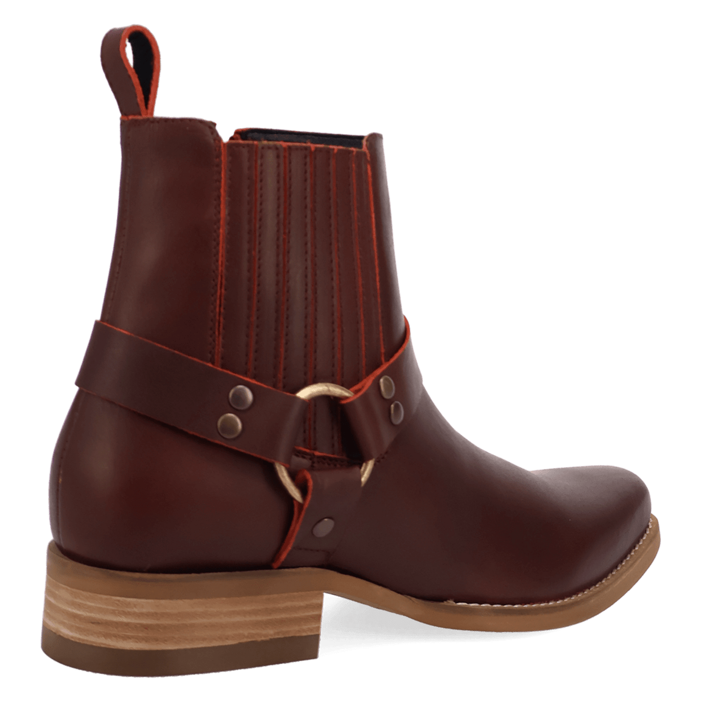 PRODUCT SHOT ROWDY LEATHER BOOT AT 315 DEGREE ANGLE