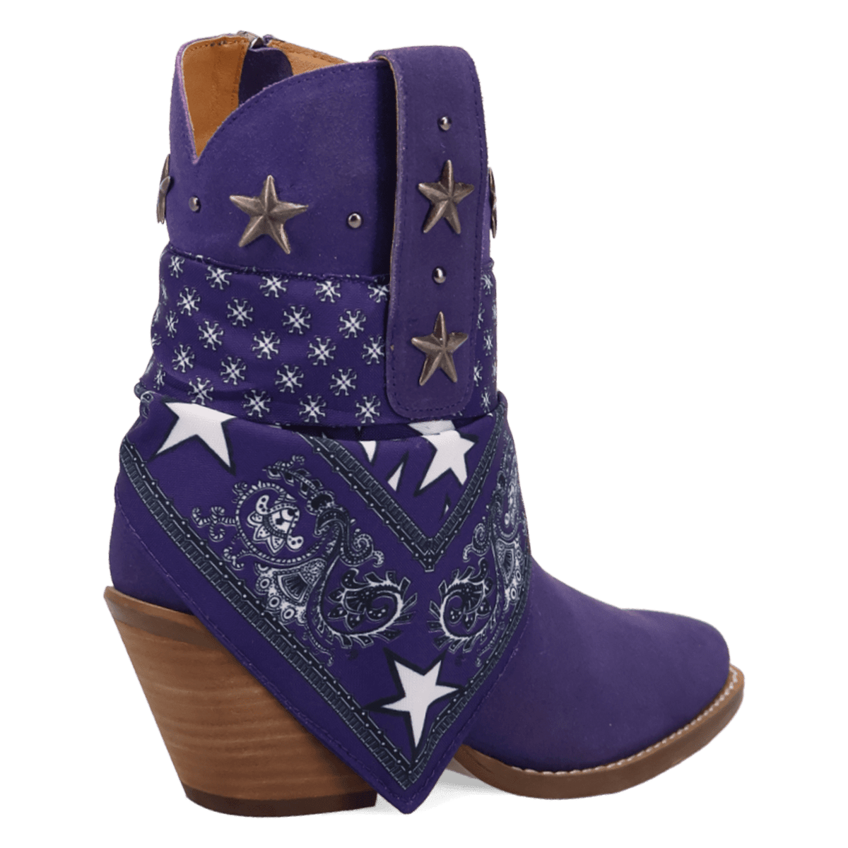 PRODUCT SHOT SUNDANCE SUEDE BOOTIE AT 315 DEGREE ANGLE