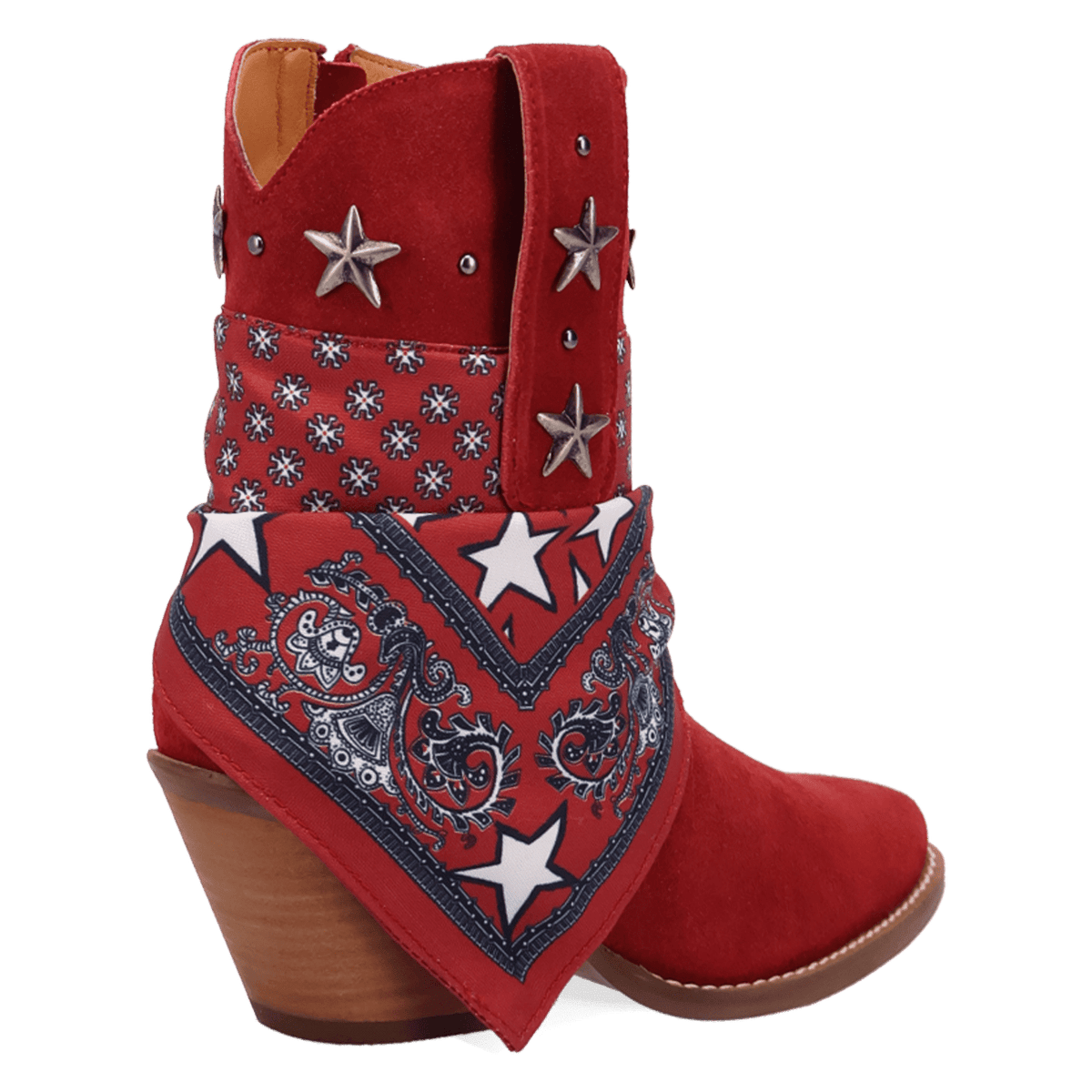 PRODUCT SHOT SUNDANCE SUEDE BOOTIE AT 315 DEGREE ANGLE