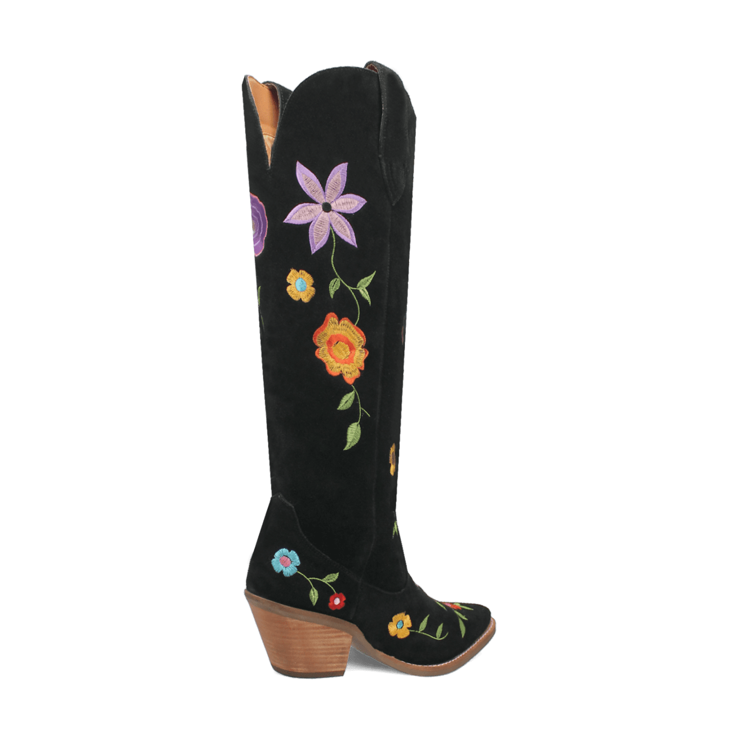 PRODUCT SHOT FLOWER POWER SUEDE BOOT AT 315 DEGREE ANGLE