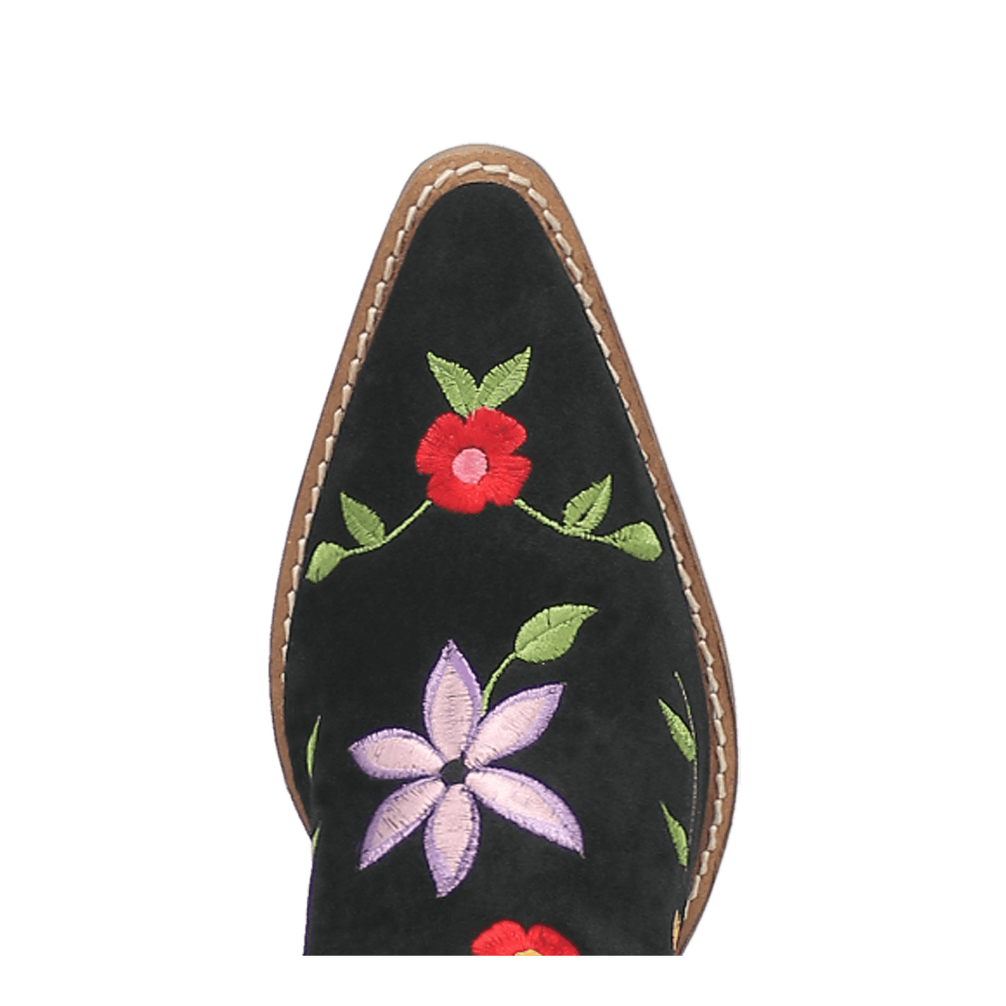 PRODUCT SHOT FLOWER POWER SUEDE BOOT AT TOE ANGLE