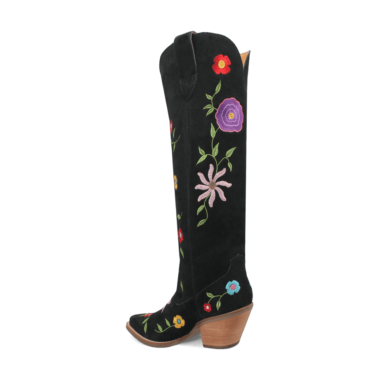 PRODUCT SHOT FLOWER POWER SUEDE BOOT AT 270 DEGREE ANGLE