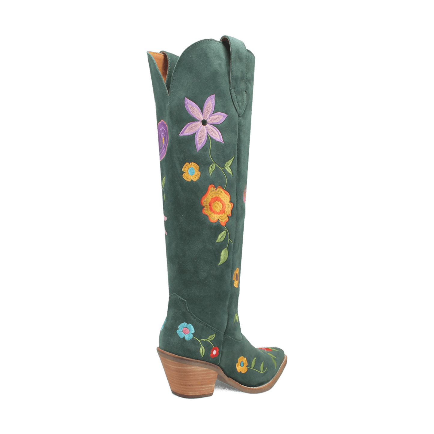 PRODUCT SHOT FLOWER POWER SUEDE BOOT AT 315 DEGREE ANGLE