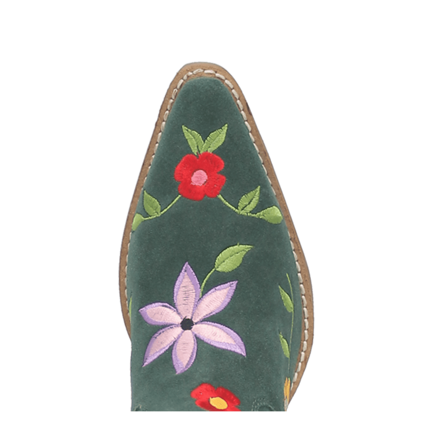 PRODUCT SHOT FLOWER POWER SUEDE BOOT AT TOE ANGLE