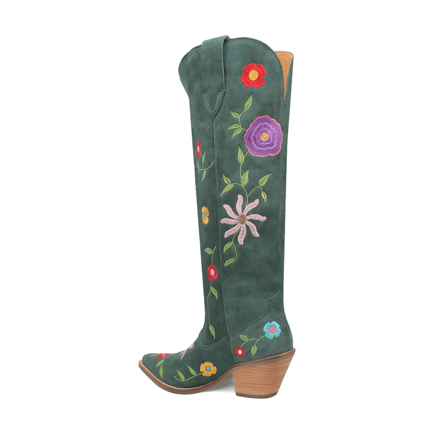 PRODUCT SHOT FLOWER POWER SUEDE BOOT AT 270 DEGREE ANGLE