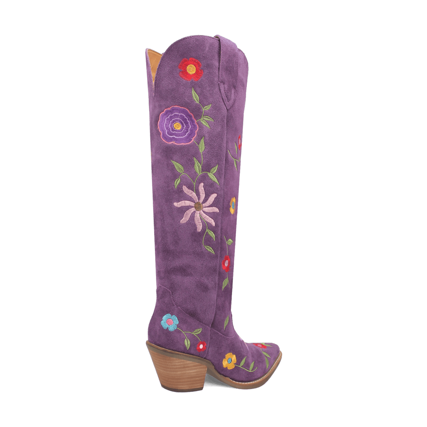 PRODUCT SHOT FLOWER POWER SUEDE BOOT AT 315 DEGREE ANGLE