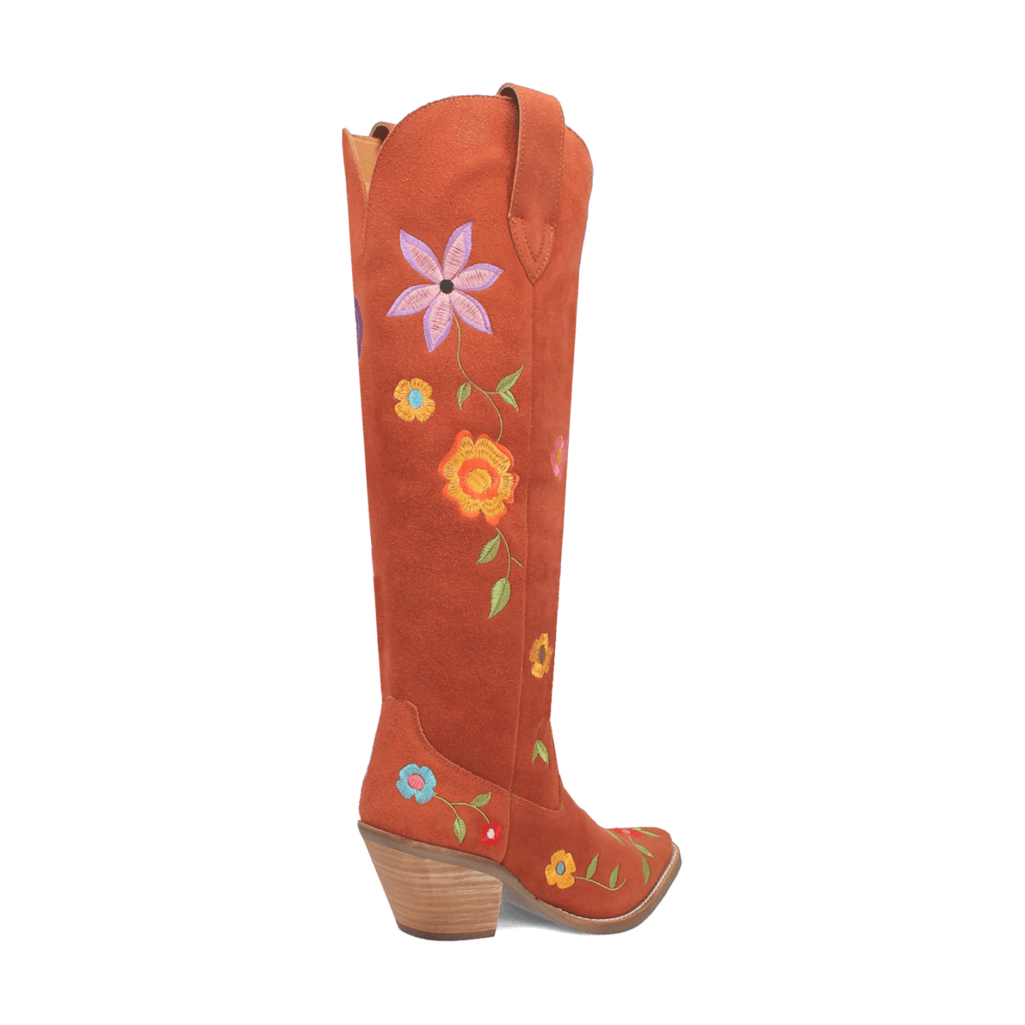 PRODUCT SHOT FLOWER POWER SUEDE BOOT AT 315 DEGREE ANGLE