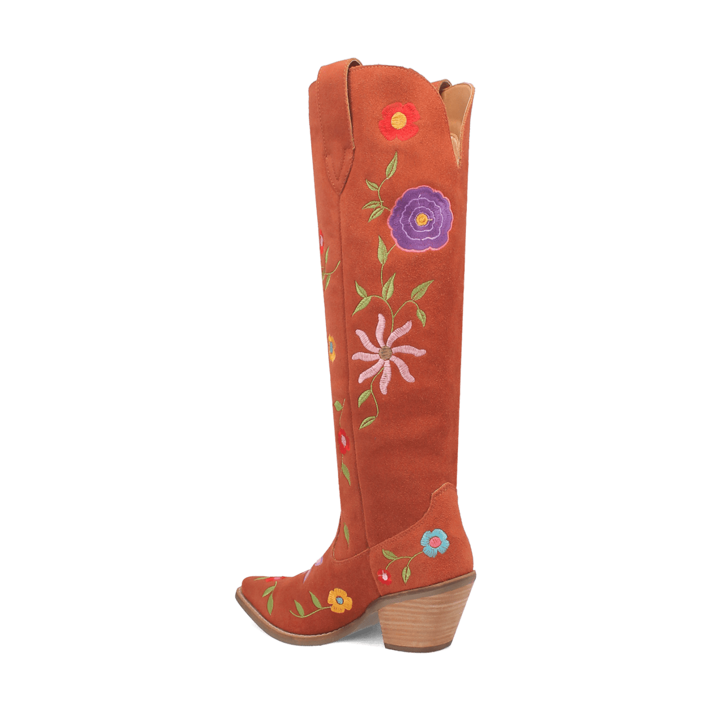 PRODUCT SHOT FLOWER POWER SUEDE BOOT AT 270 DEGREE ANGLE