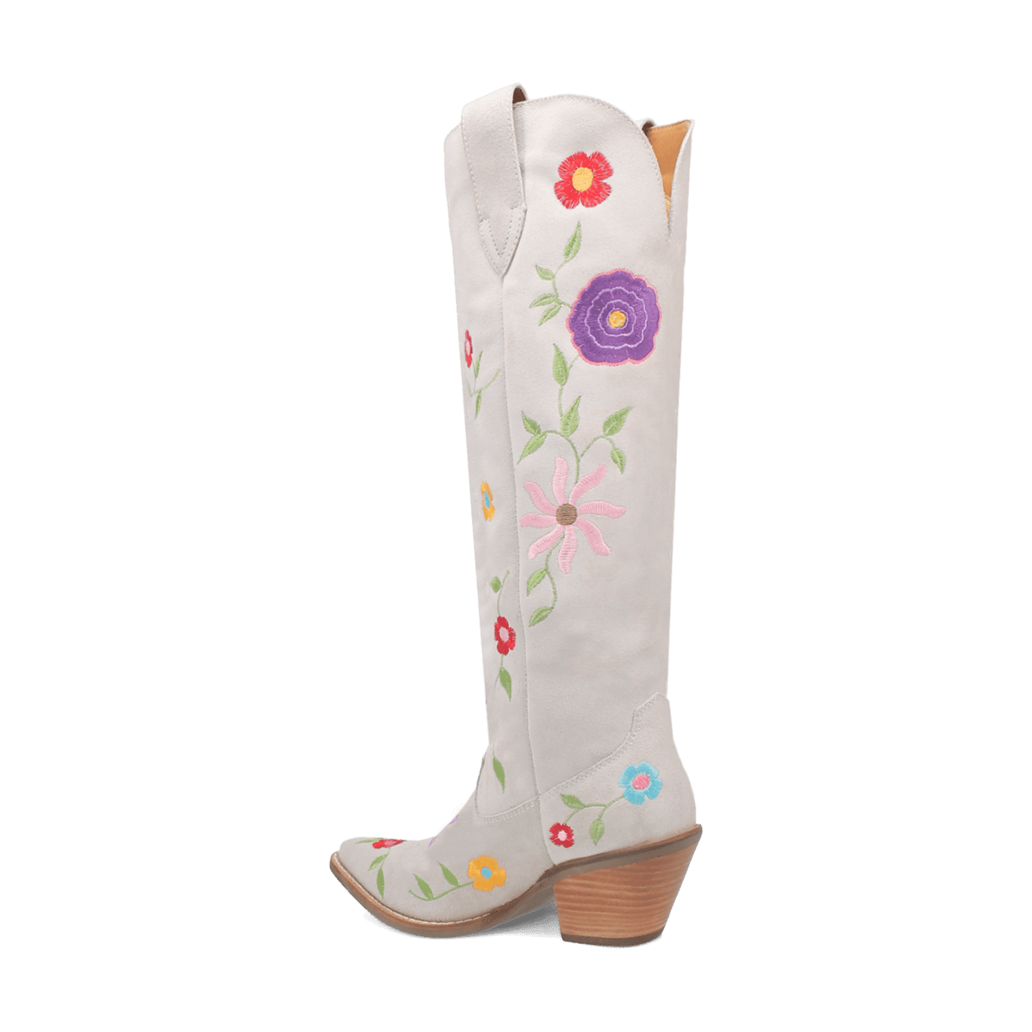 PRODUCT SHOT FLOWER POWER SUEDE BOOT AT 270 DEGREE ANGLE