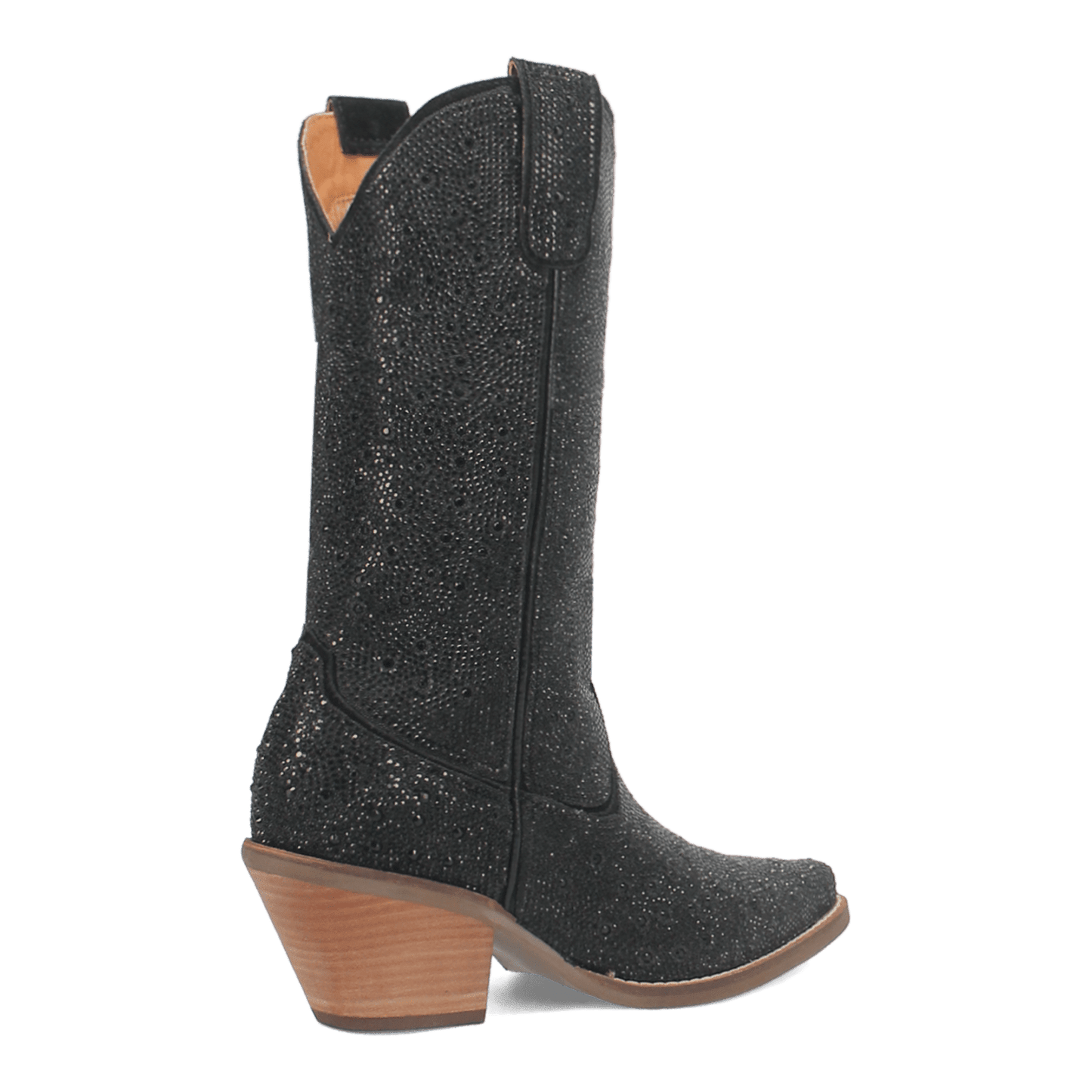 PRODUCT SHOT SILVER DOLLAR LEATHER BOOT AT 315 DEGREE ANGLE