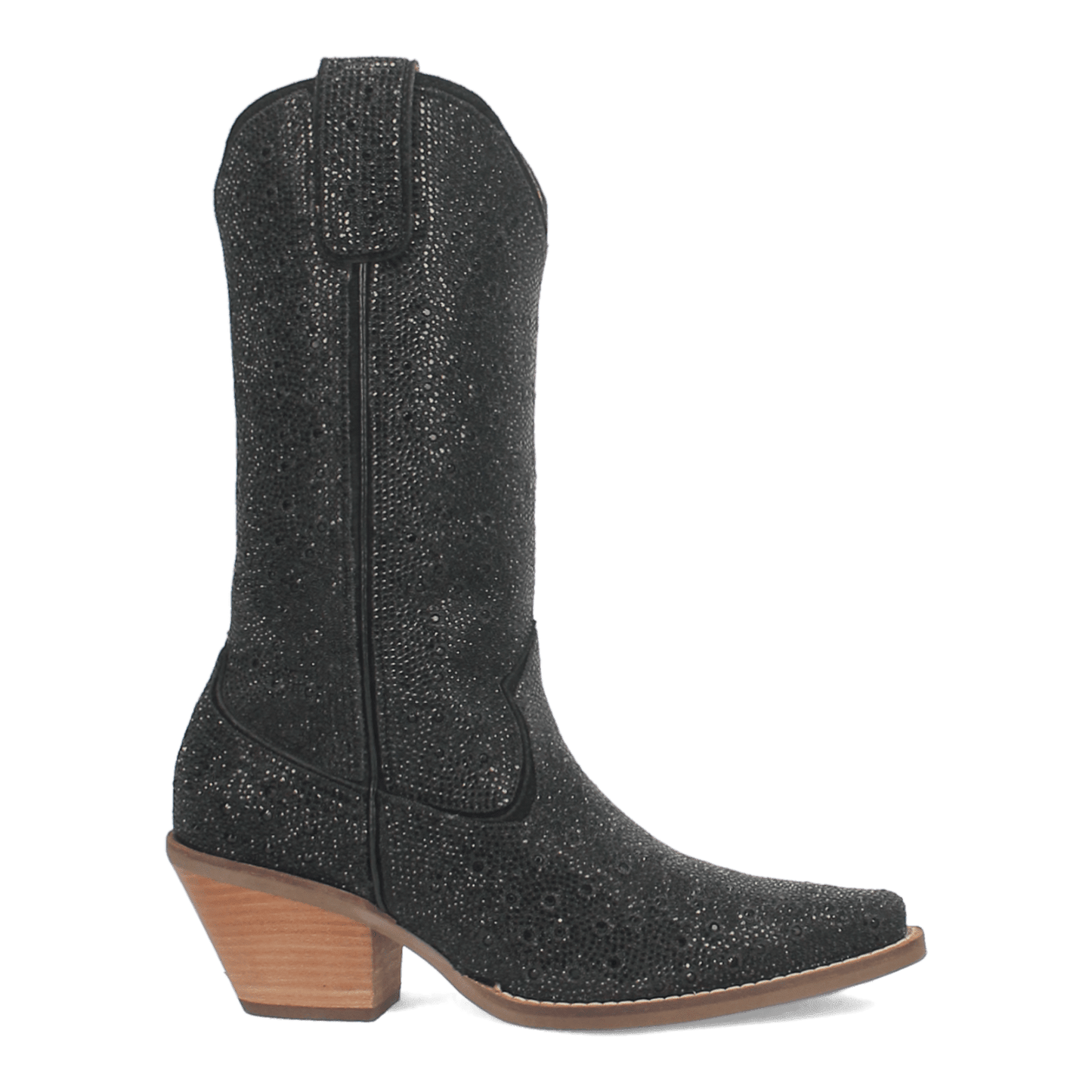 PRODUCT SHOT SILVER DOLLAR LEATHER BOOT AT 90 DEGREE INSIDE ANGLE
